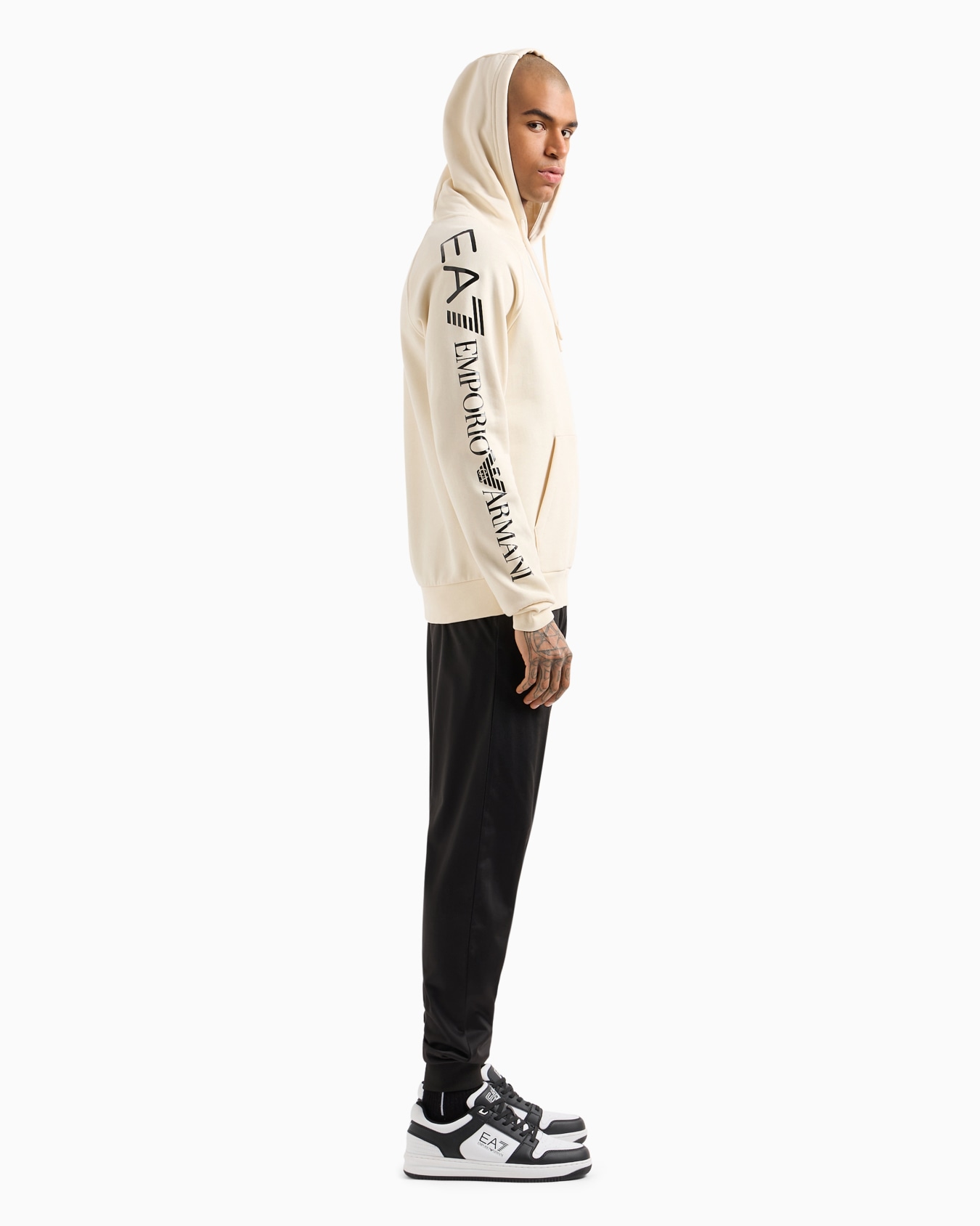 Cotton-blend hooded Logo Series sweatshirt Slide 3