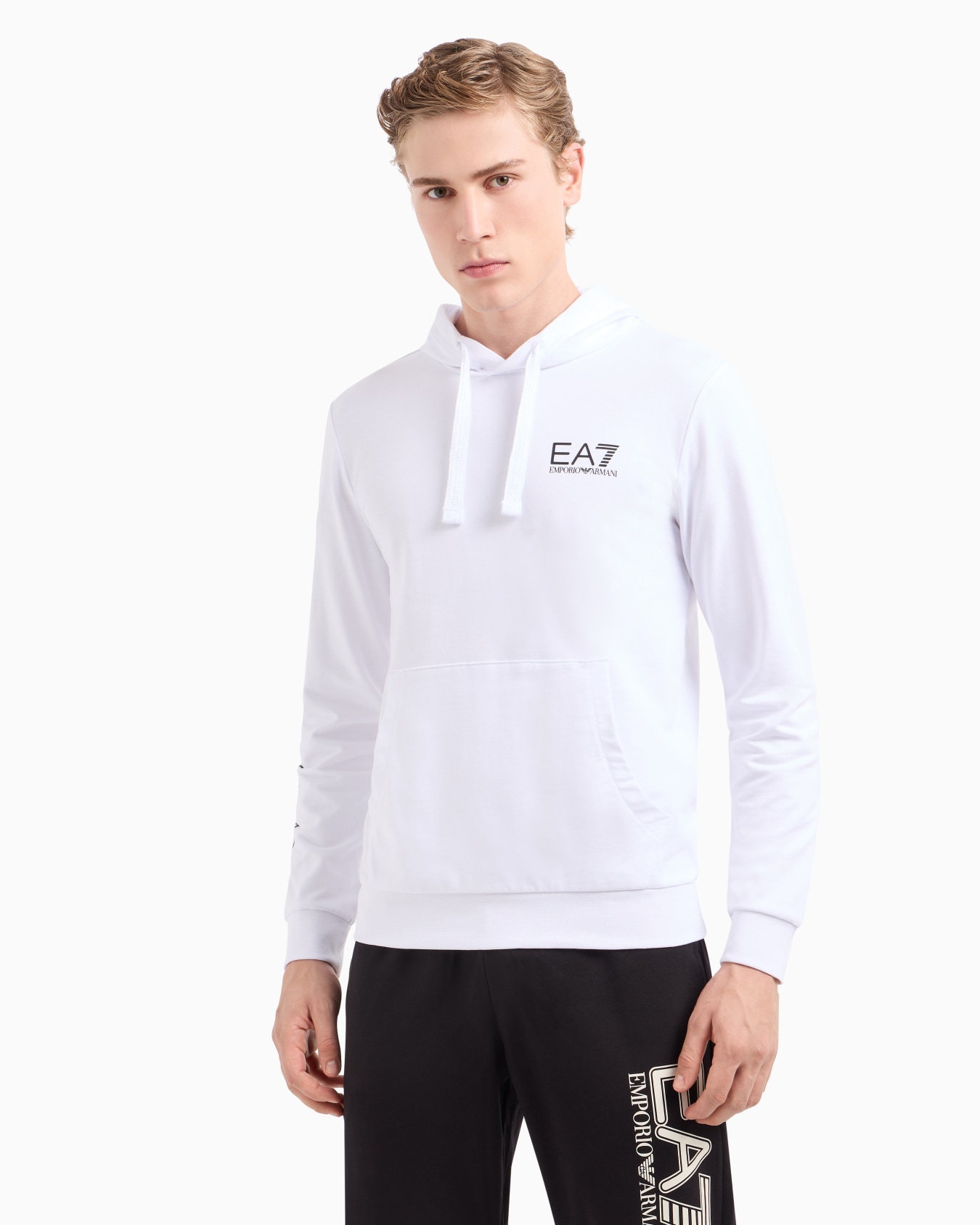 Logo Series hooded cotton sweatshirt Slide 1