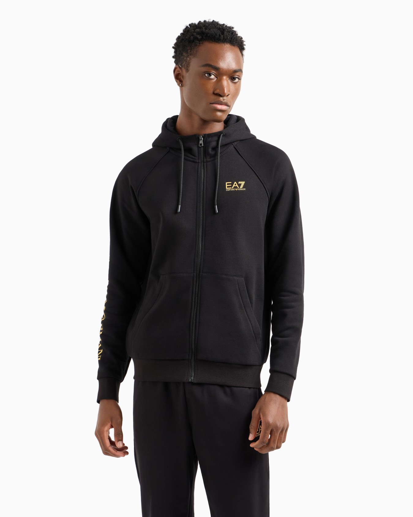 Sweat-shirt à capuche Logo Series en mélange de coton Diapositive 1