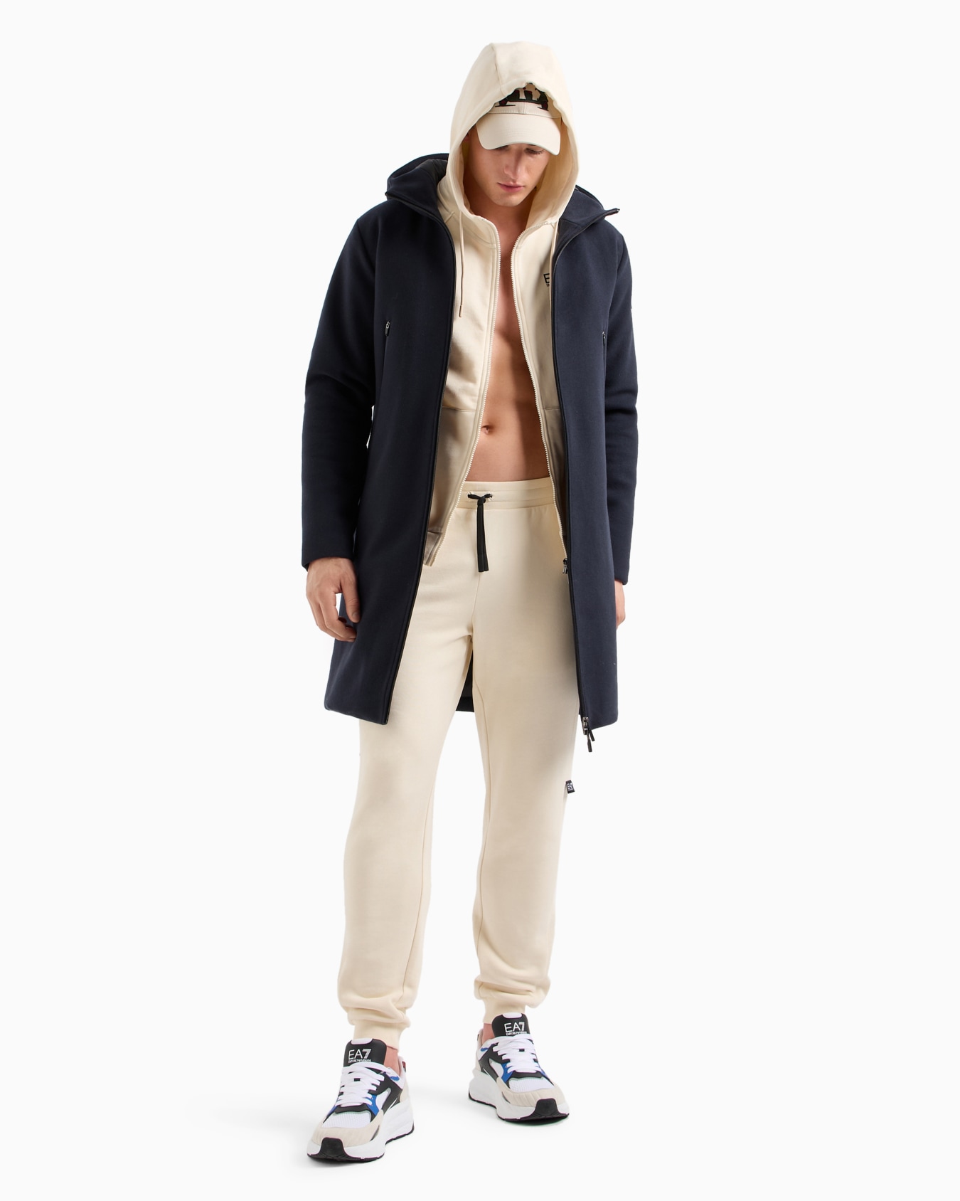 Cotton-blend hooded Logo Series sweatshirt Slide 3