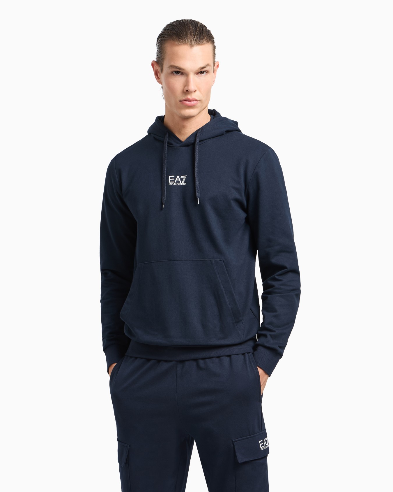 Core Identity cotton hooded sweatshirt Slide 3