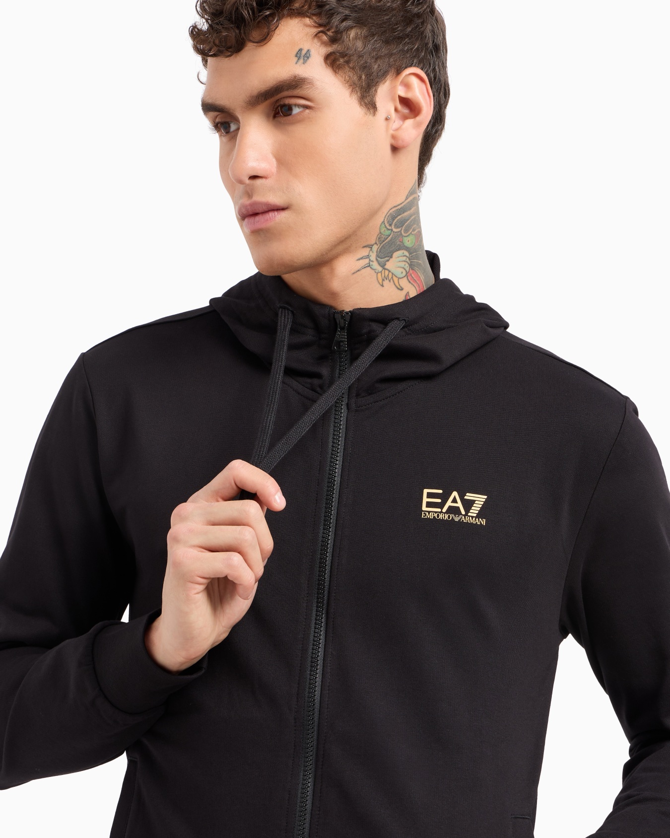 Core Identity cotton hooded sweatshirt Slide 4