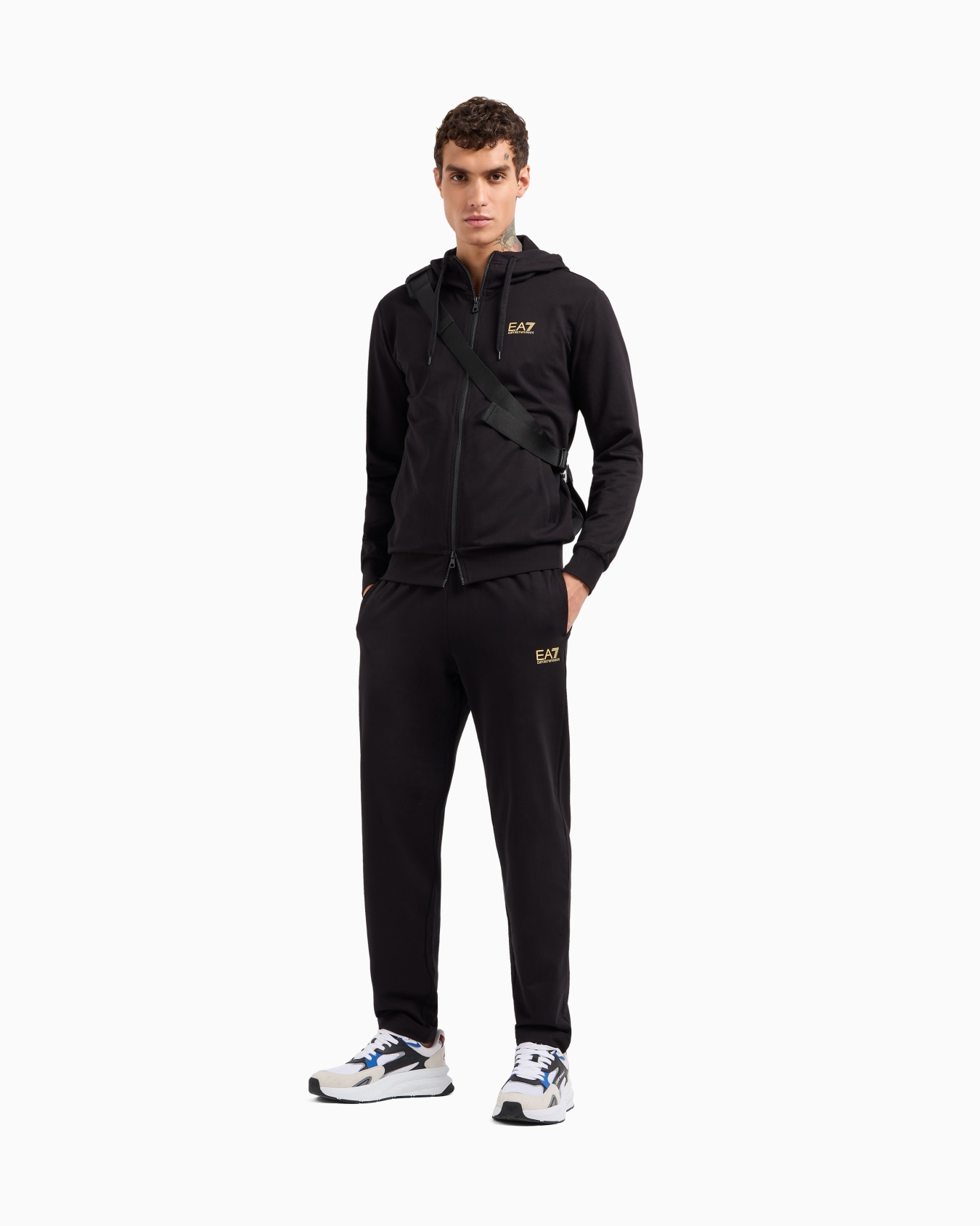 Core Identity cotton hooded sweatshirt Slide 1