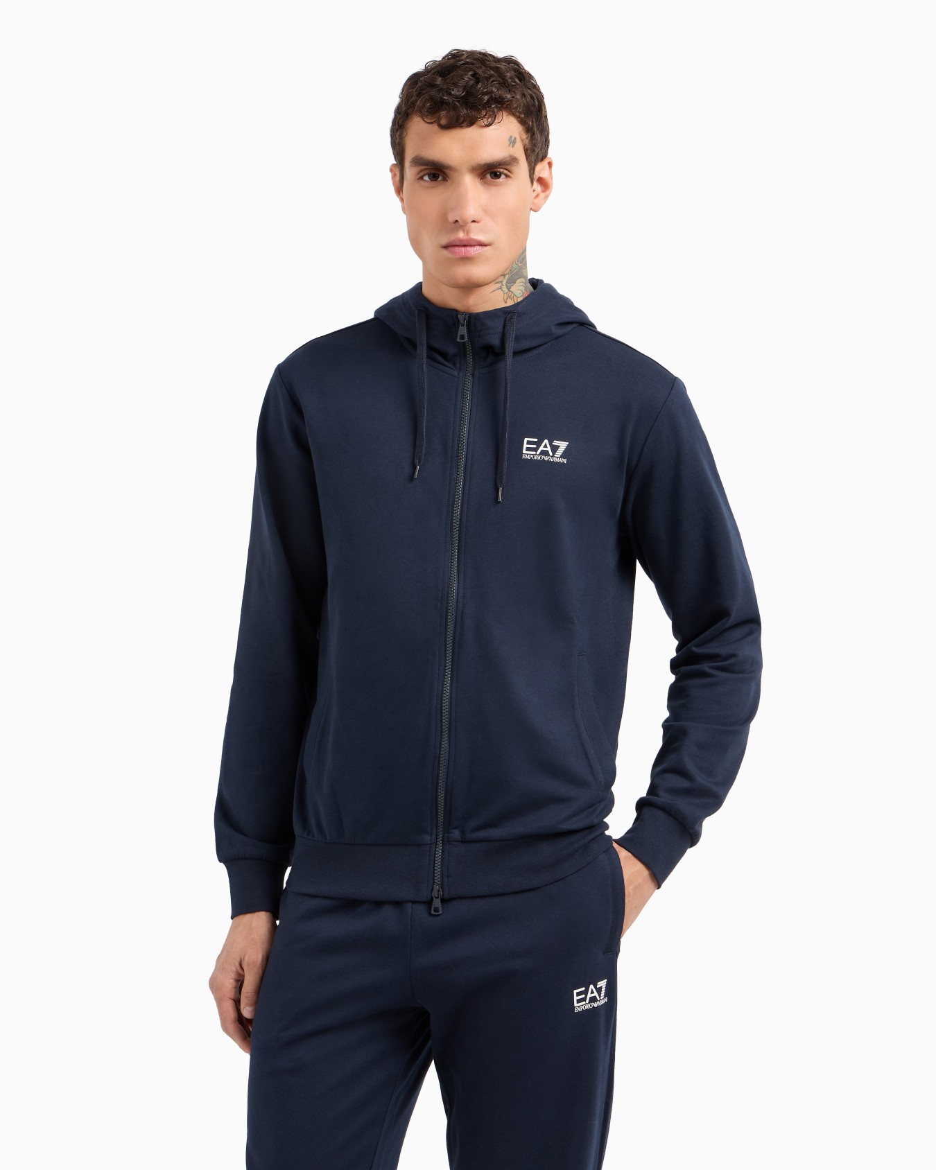 Core Identity cotton hooded sweatshirt Slide 3
