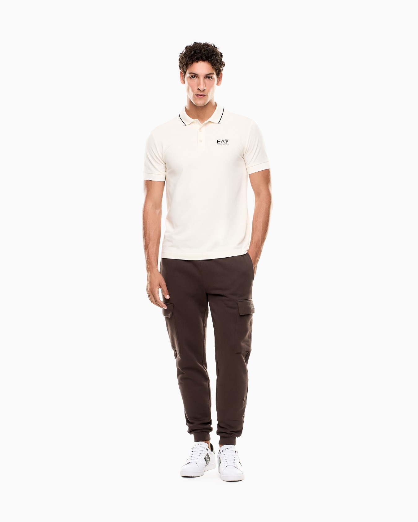 Core Identity cotton-blend cargo trousers Slide 1
