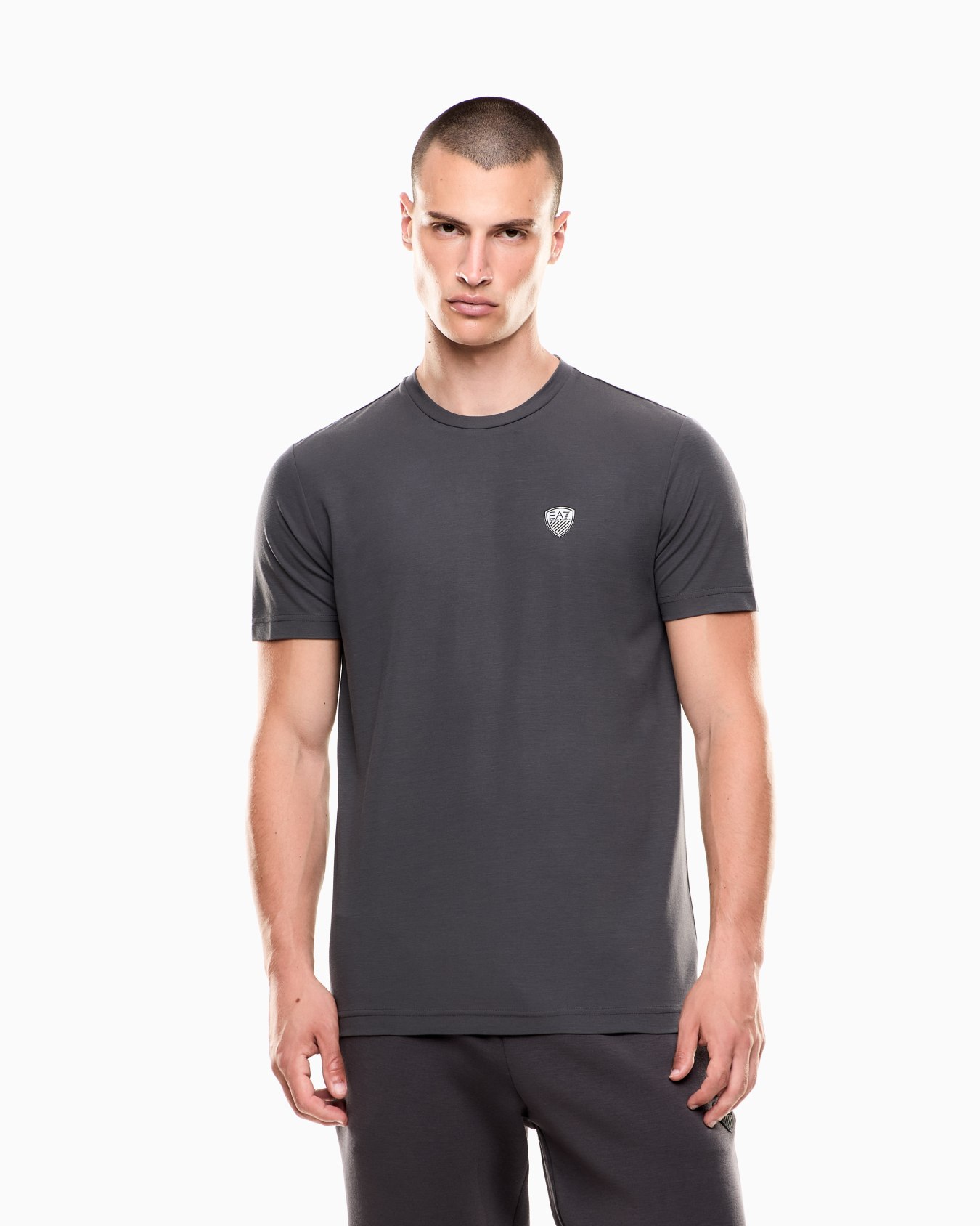 Premium Shield viscose-blend crew-neck T-Shirt Slide 3