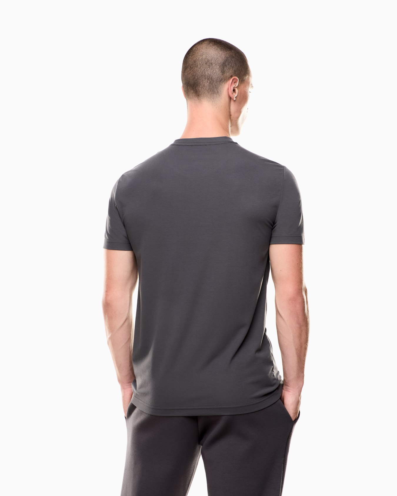 Premium Shield viscose-blend crew-neck T-Shirt Slide 2