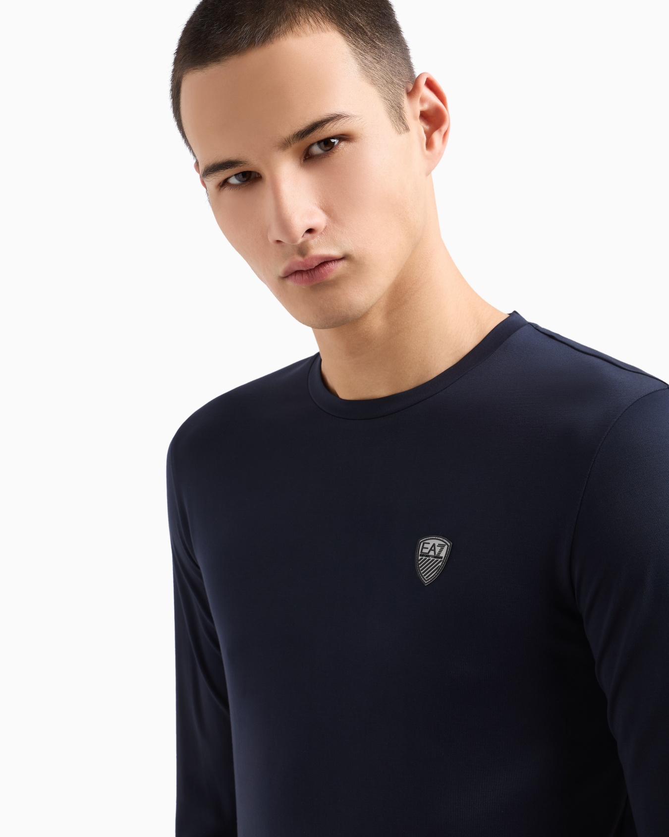T-shirt à manches longues en jersey stretch Diapositive 4