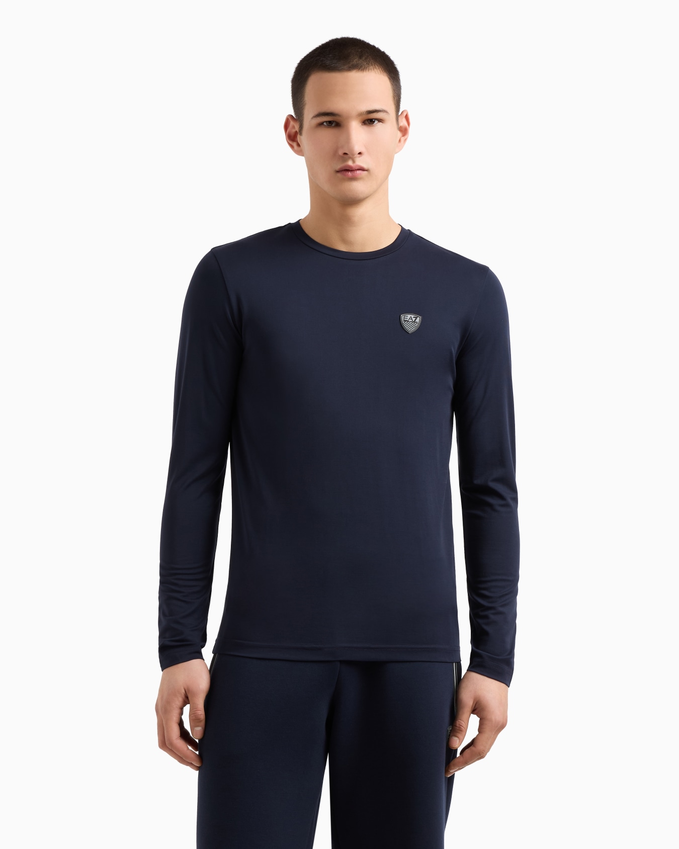 T-shirt à manches longues en jersey stretch Diapositive 3