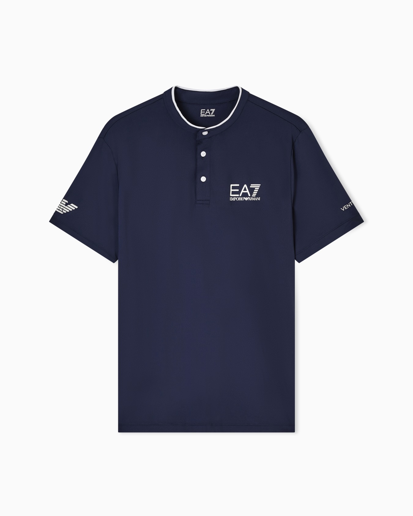 Tennis Pro Henley-collar polo shirt in VENTUS7 technical fabric Slide 0
