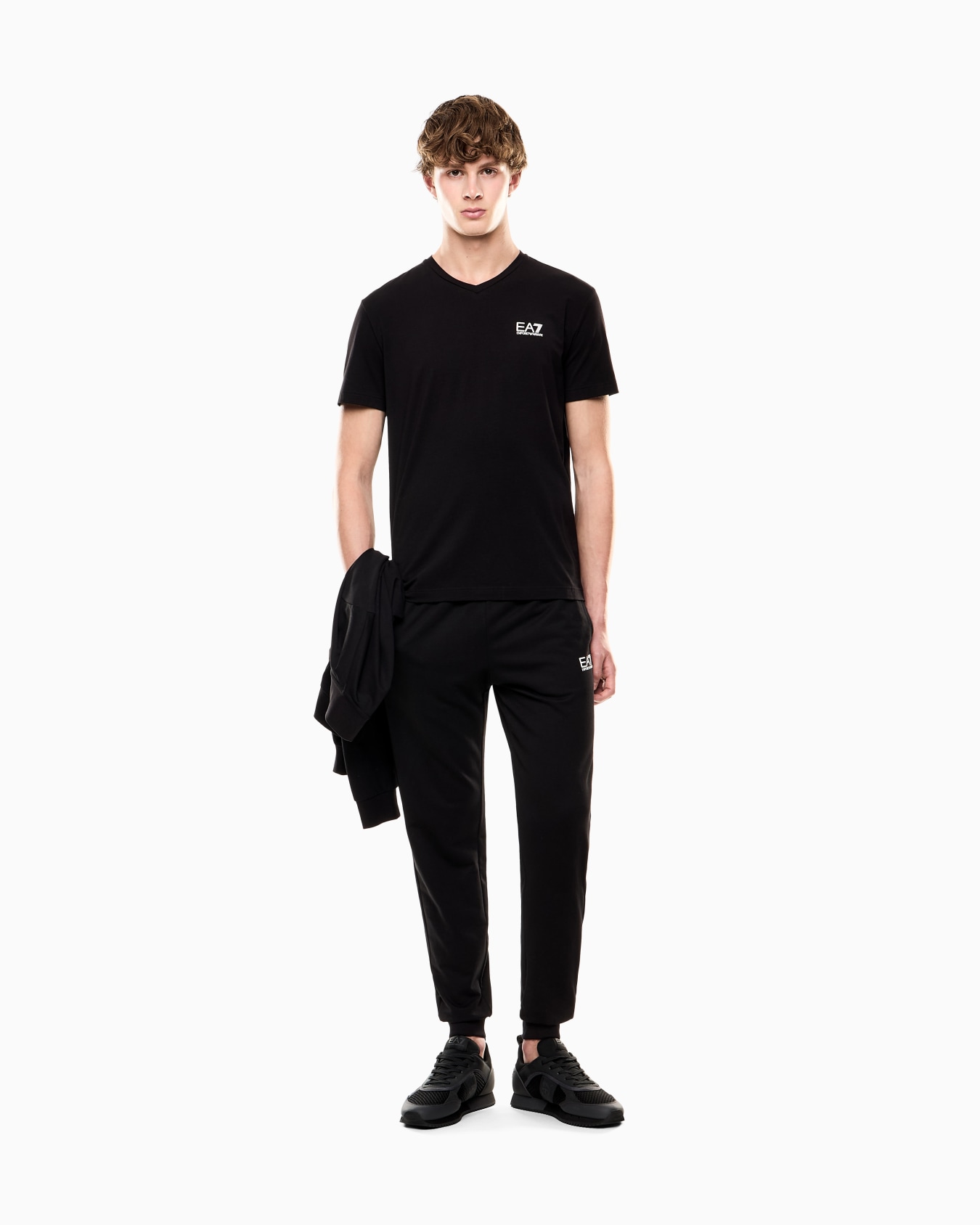 Core Identity stretch cotton jersey V-neck T-shirt Slide 1