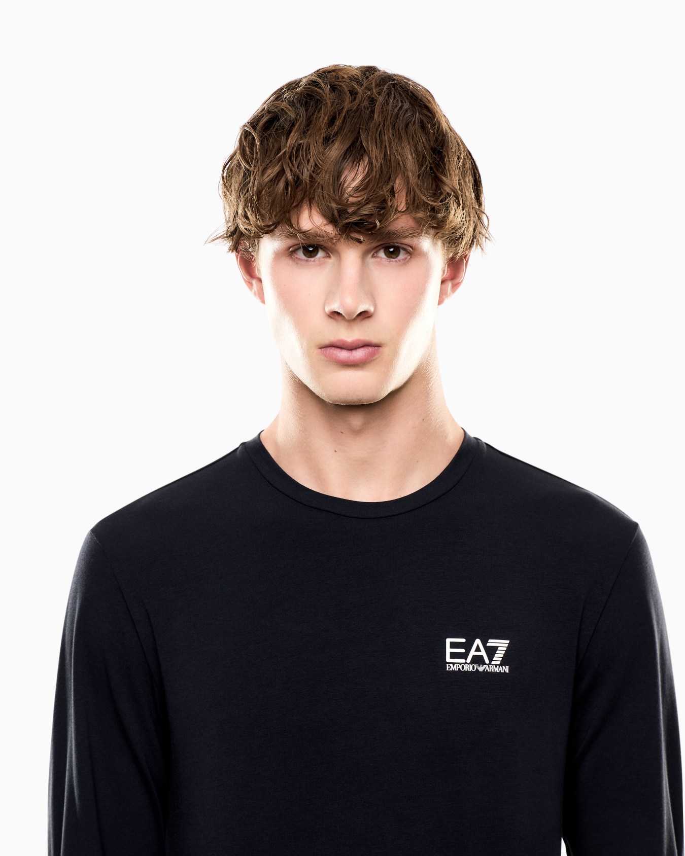 Long-sleeved cotton Core Identity T-shirt Slide 4