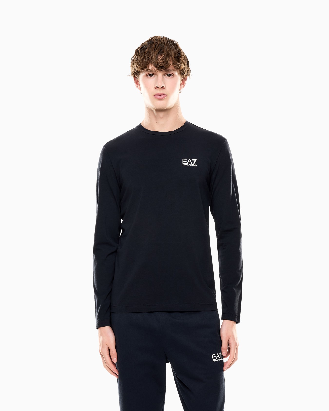 Long-sleeved cotton Core Identity T-shirt Slide 3