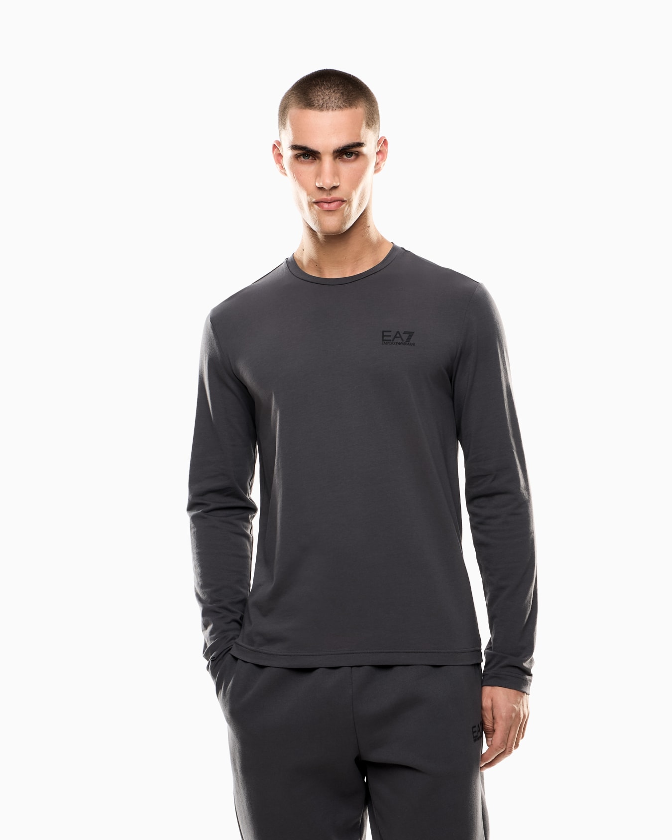 Long-sleeved cotton Core Identity T-shirt Slide 3