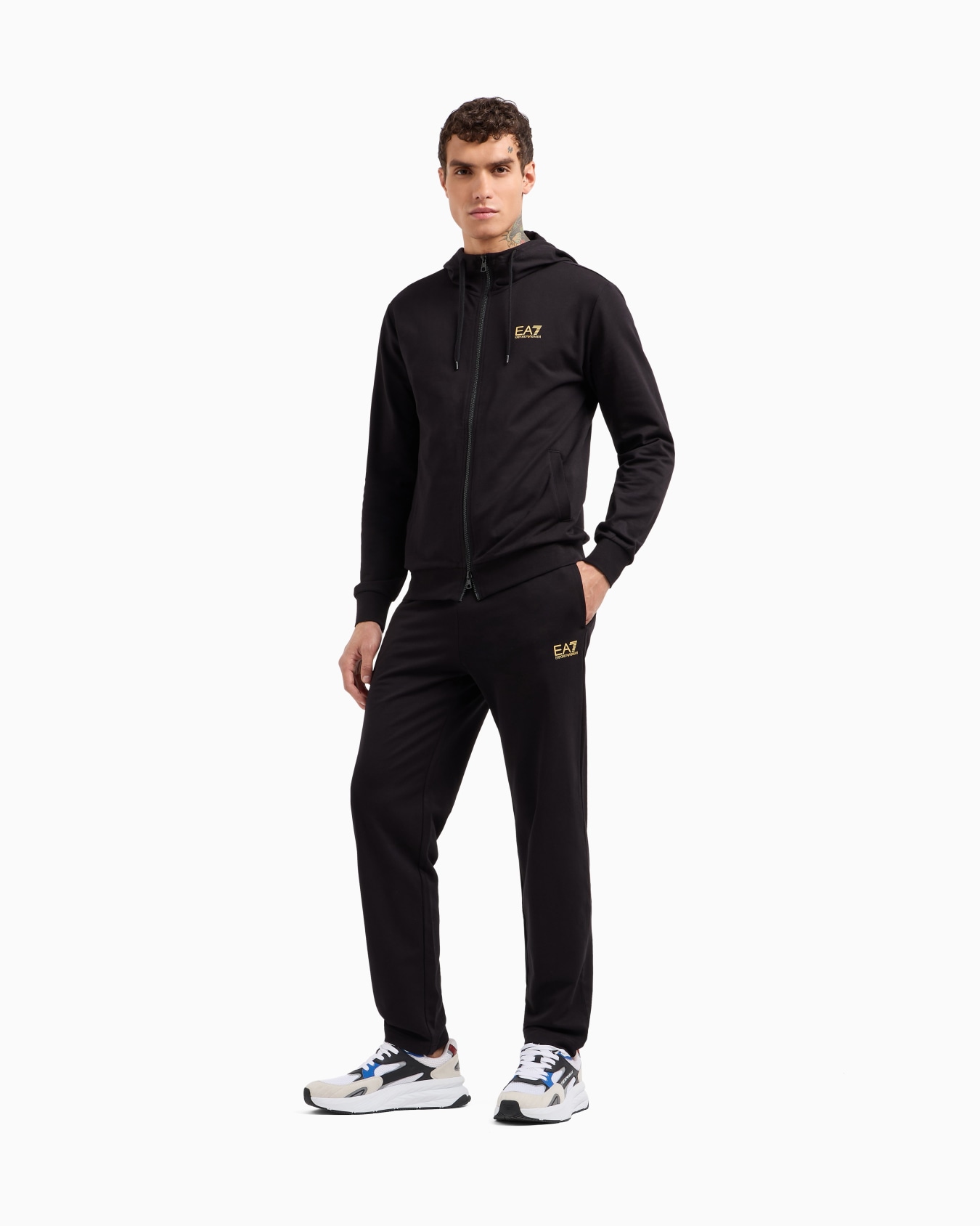 Core Identity cotton-jersey tracksuit Slide 3