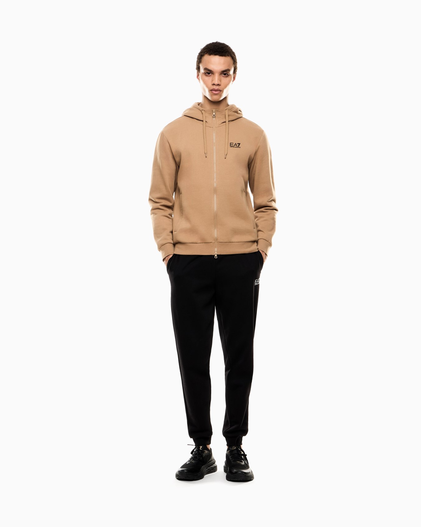 Core Identity cotton-blend hooded tracksuit Slide 1