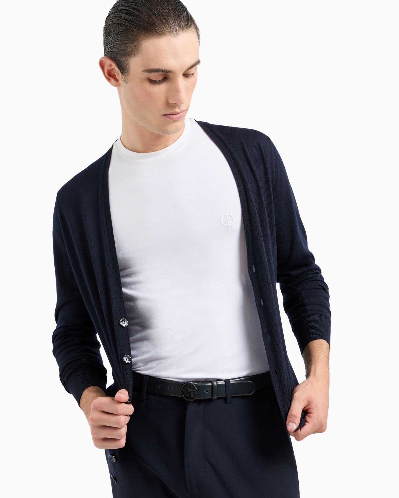 Cardigan boutonné en laine vierge Diapositive 5