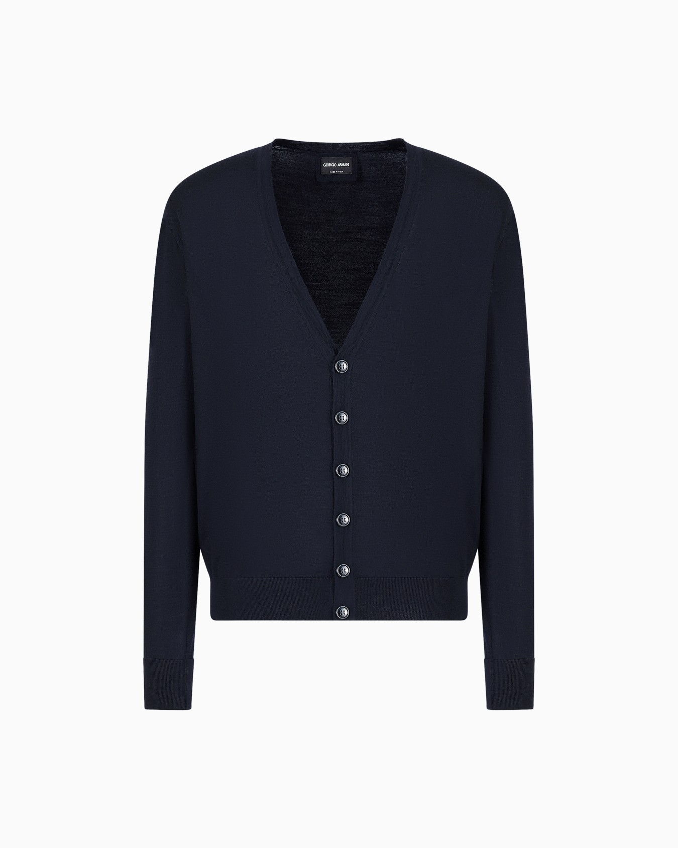 Cardigan boutonné en laine vierge Diapositive 0