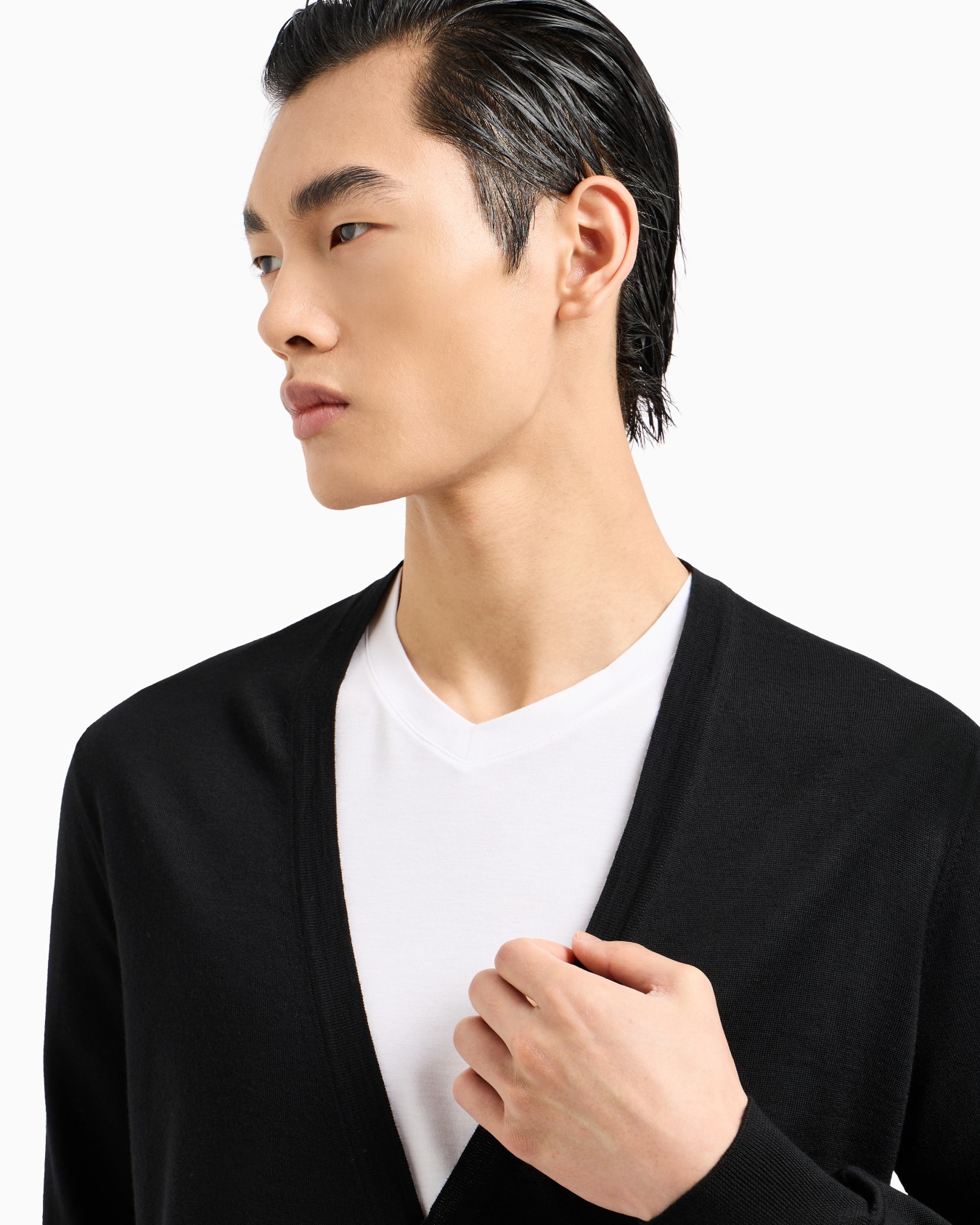 Cardigan boutonné en laine vierge Diapositive 4
