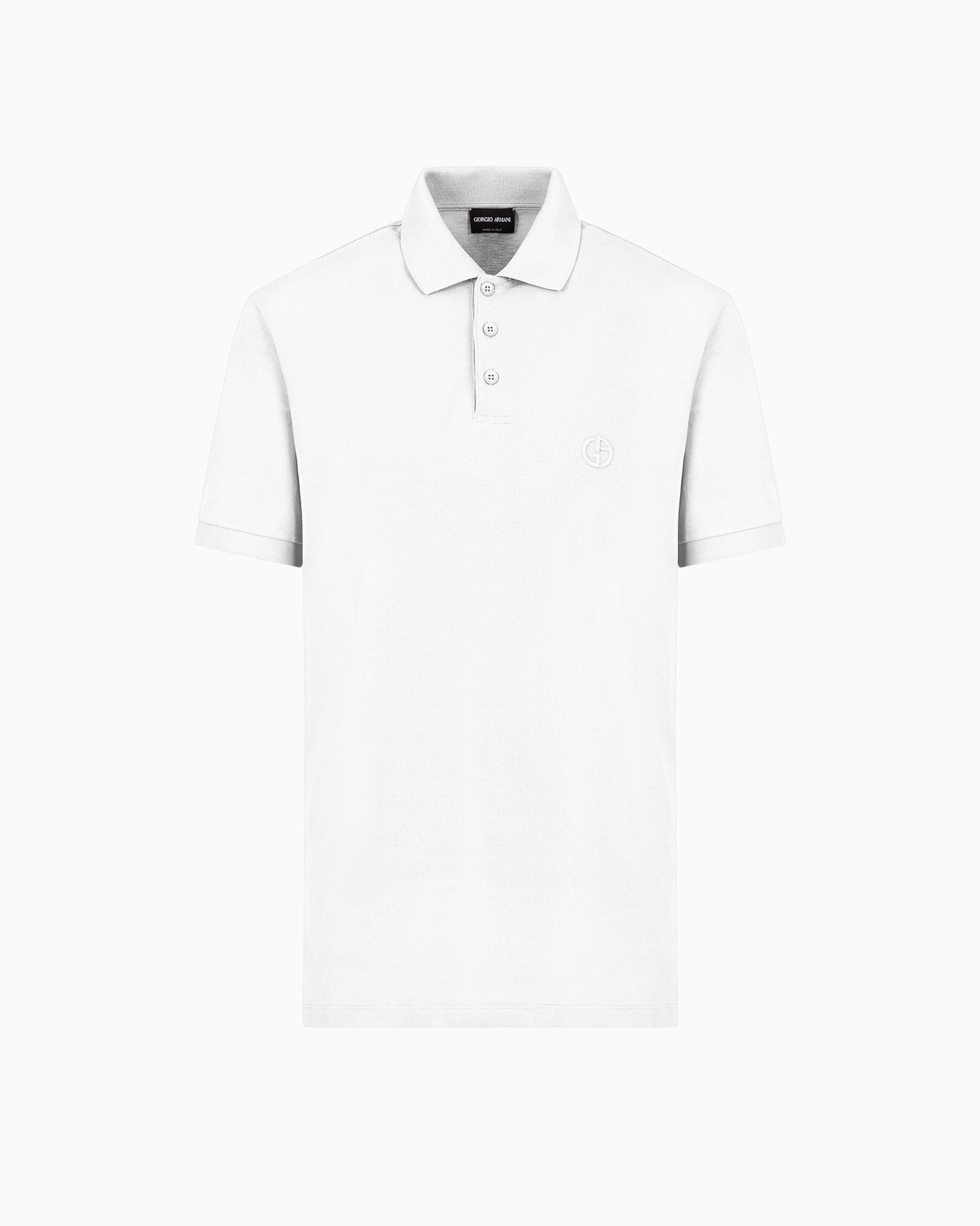 Stretch cotton piqué polo shirt Slide 0