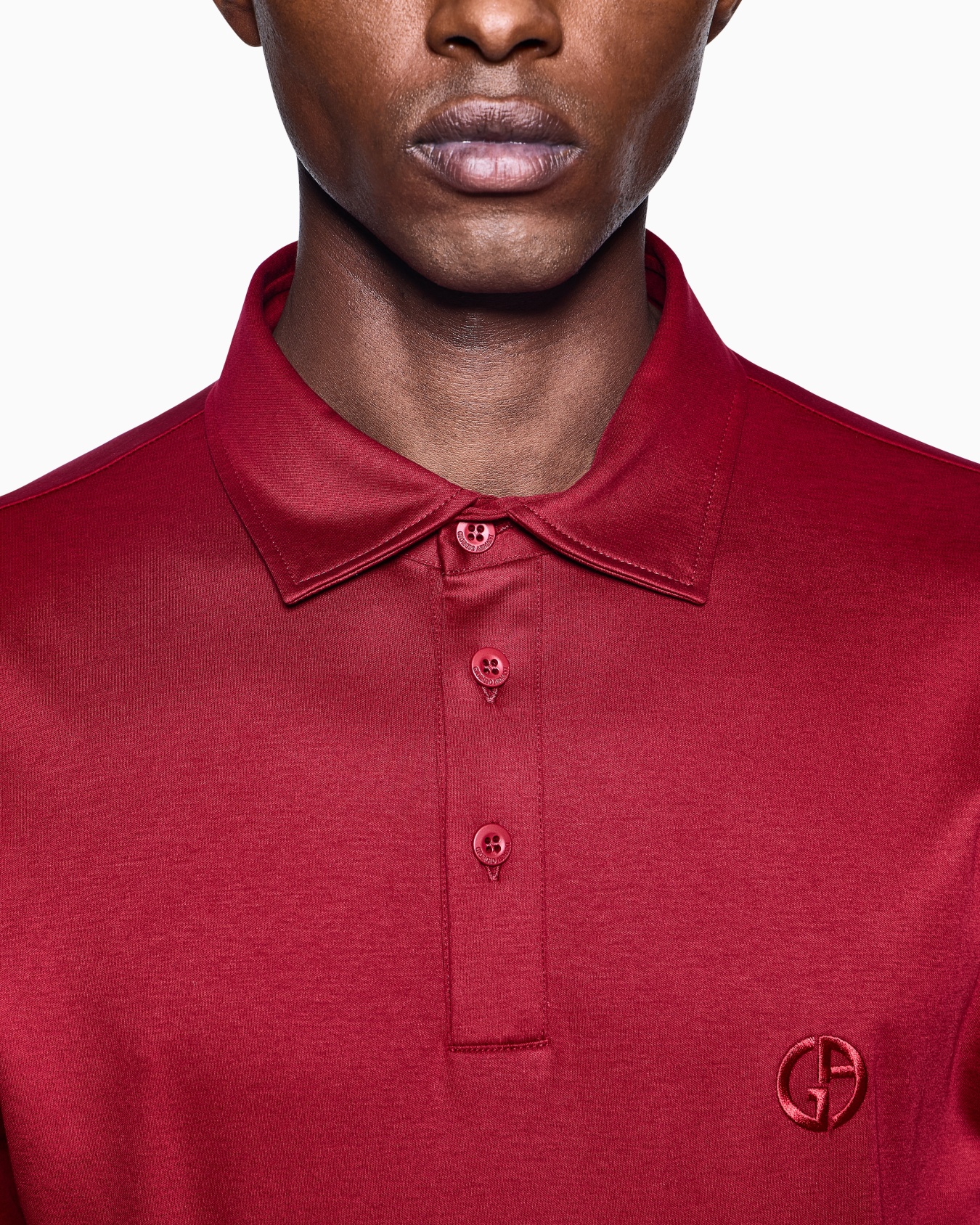 Polo en interlock de pur coton avec logo brodé Diapositive 4