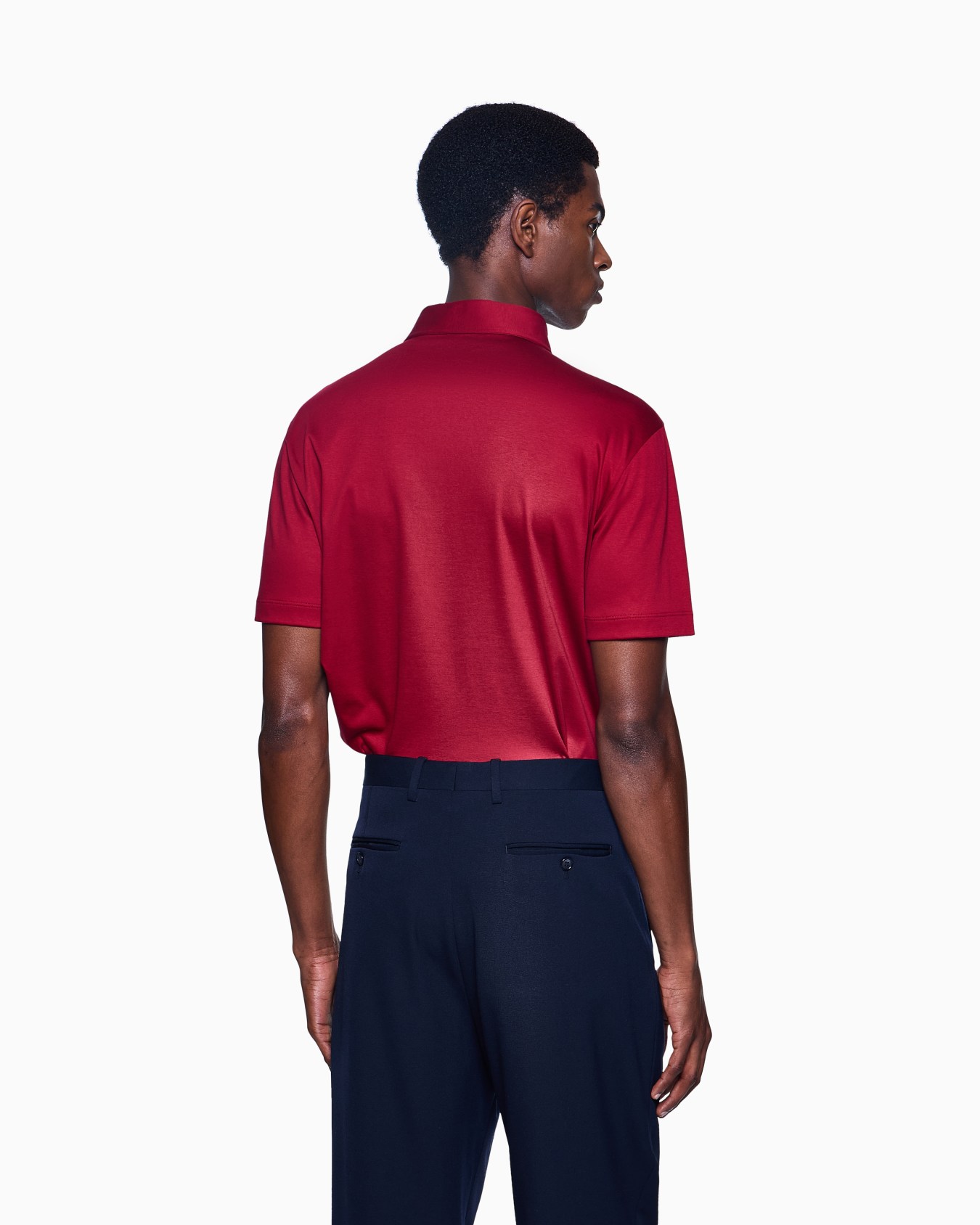Polo en interlock de pur coton avec logo brodé Diapositive 2