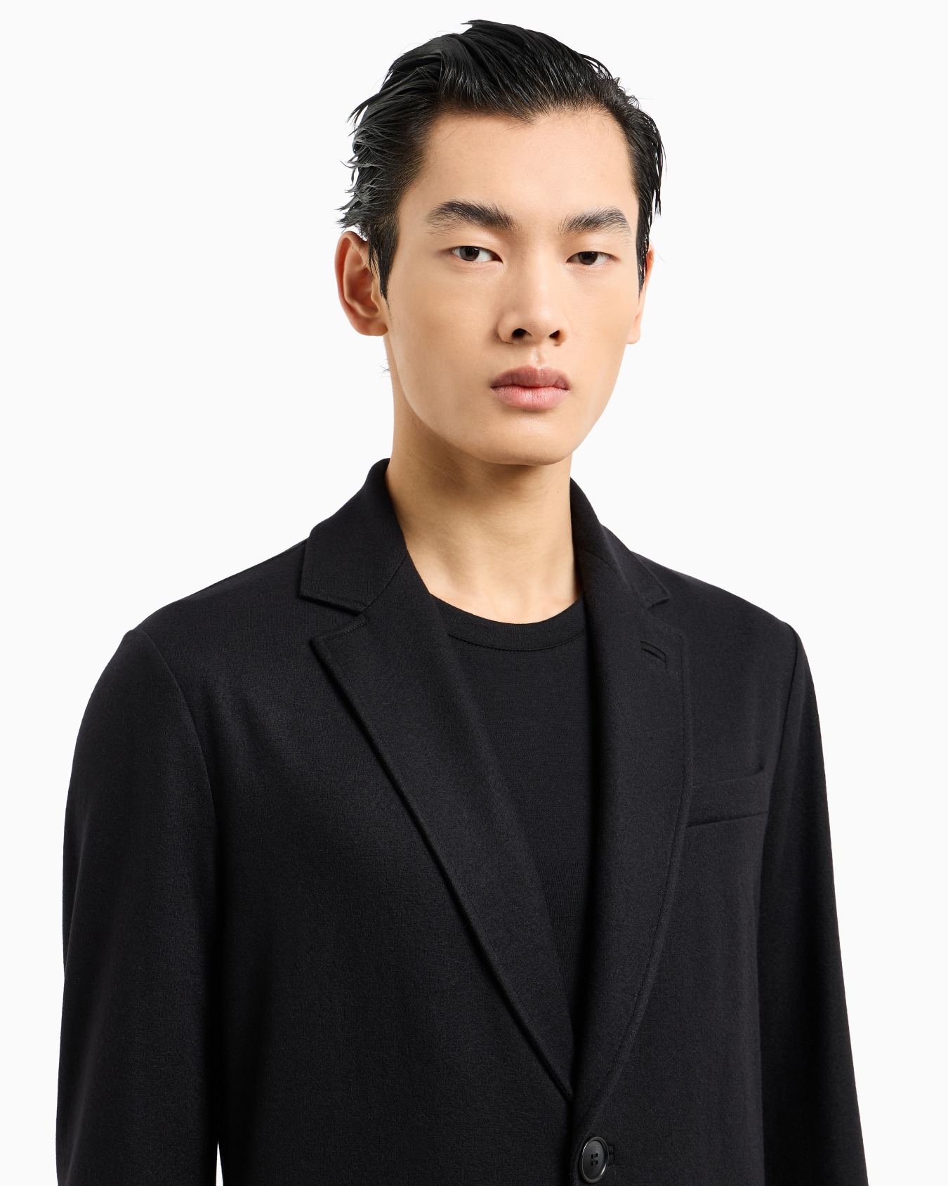 순수 캐시미어 저지 클로스 아이콘 싱글 브레스트 재킷 슬라이드 4
