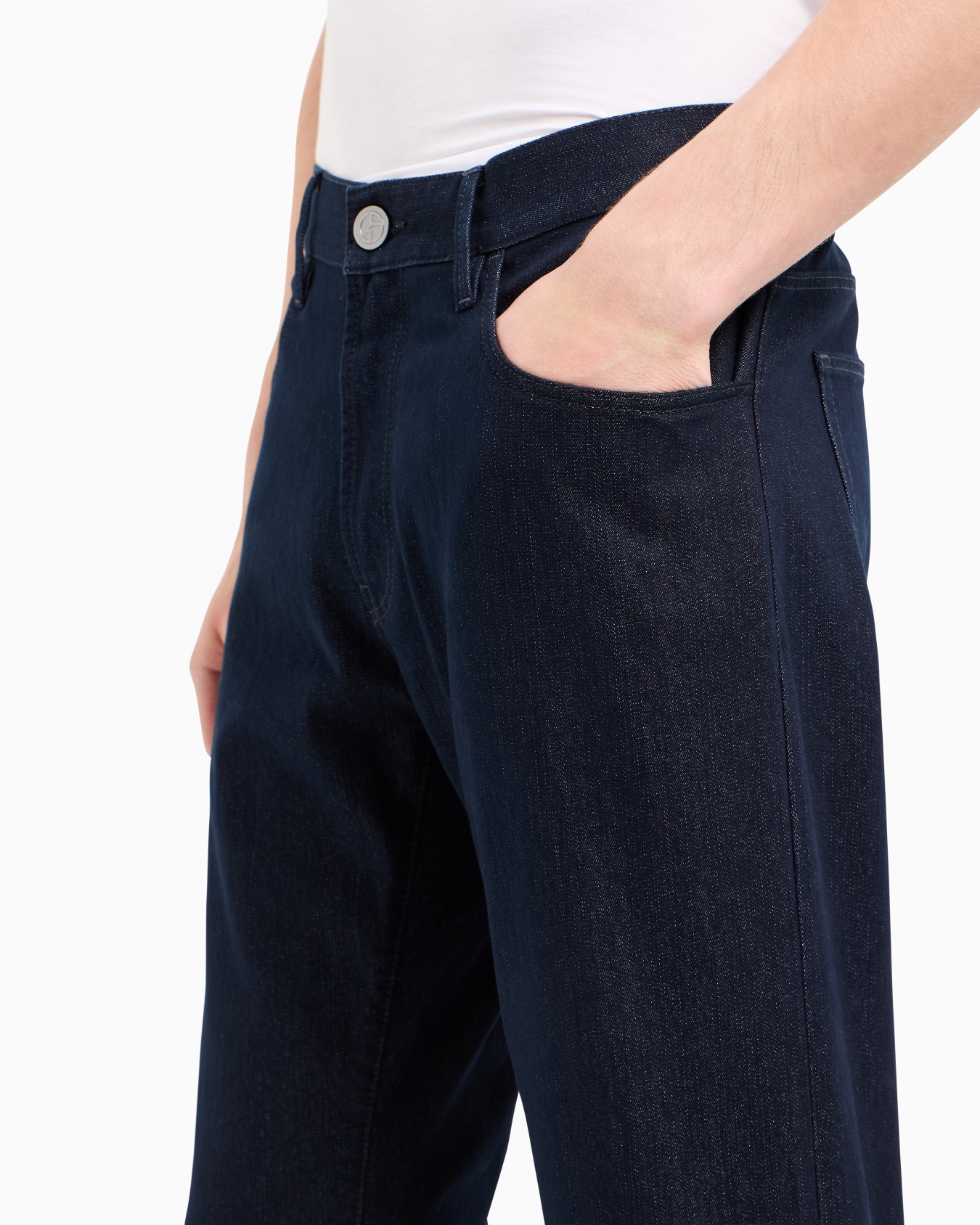 Regular-fit, five-pocket trousers in stretch cotton Slide 4