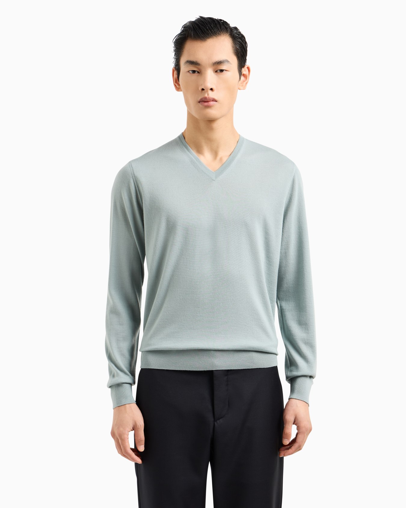 Pure virgin wool, crew-neck jumper Slide 1