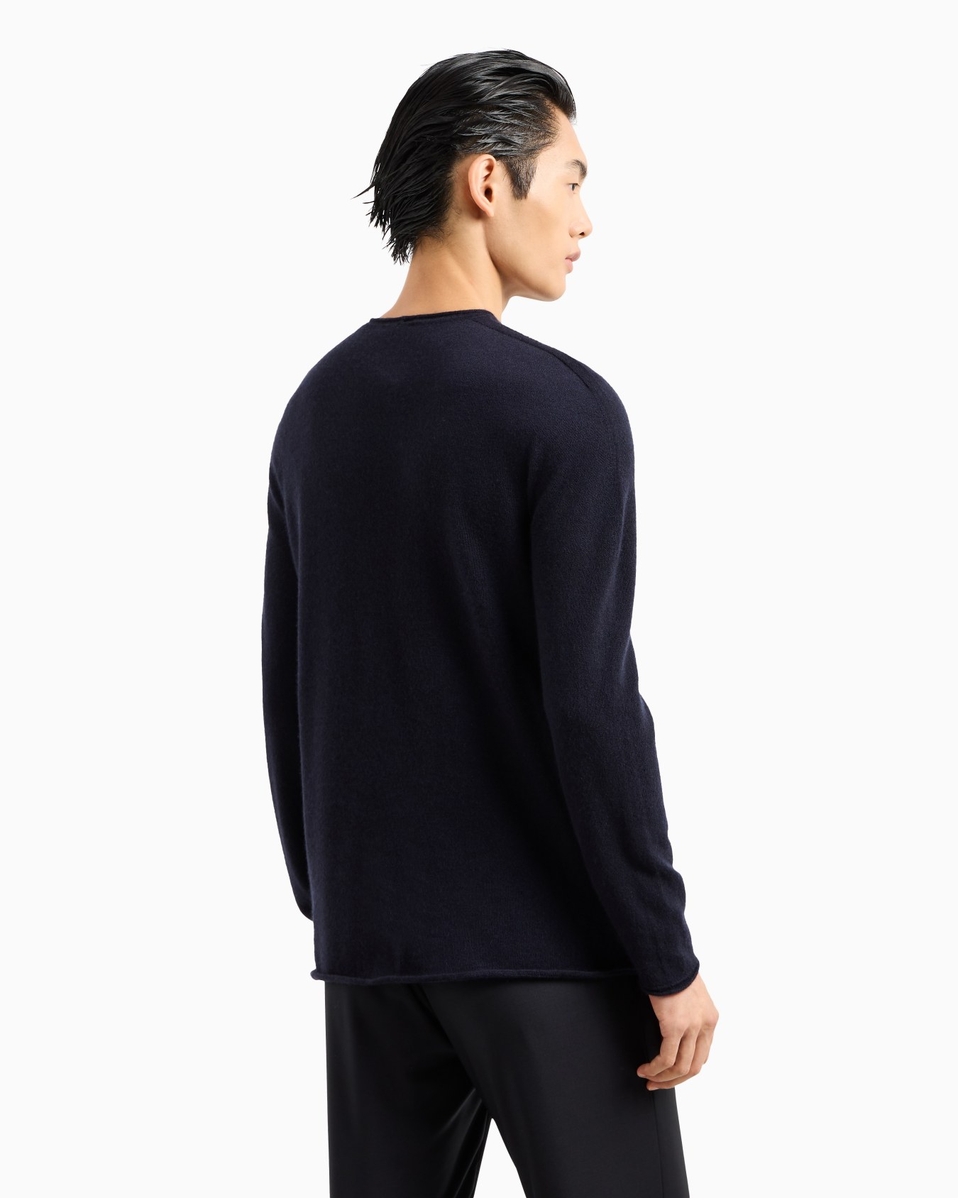 Jersey de cuello redondo Icon de interlock de cachemir Diapositiva 2