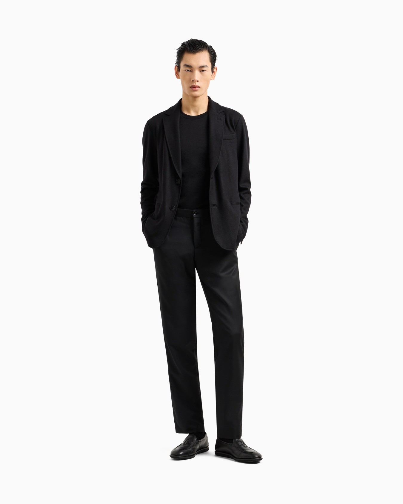 Pure cashmere interlock crew-neck jumper Slide 1