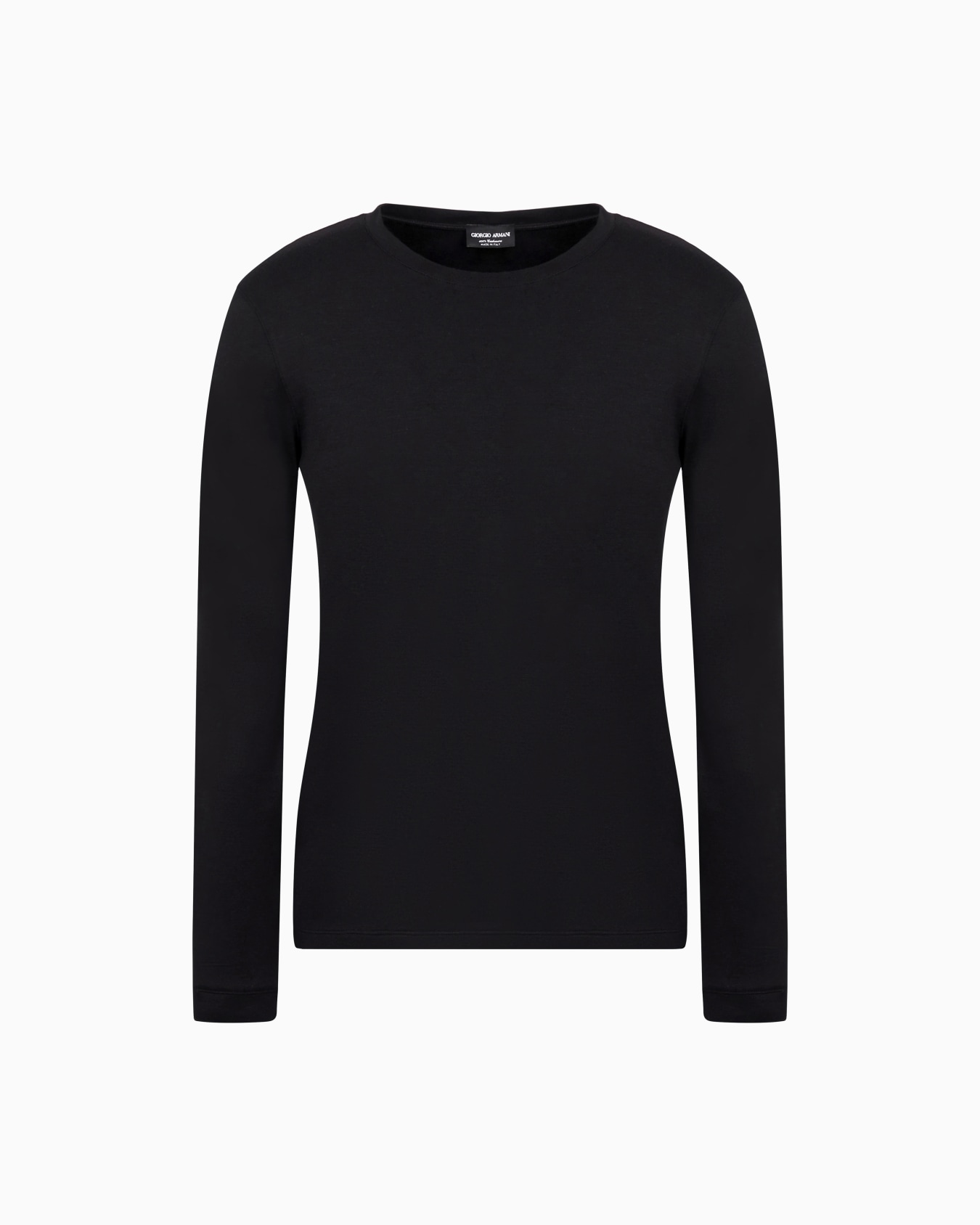 Pull à col rond en interlock de pur cachemire Diapositive 0