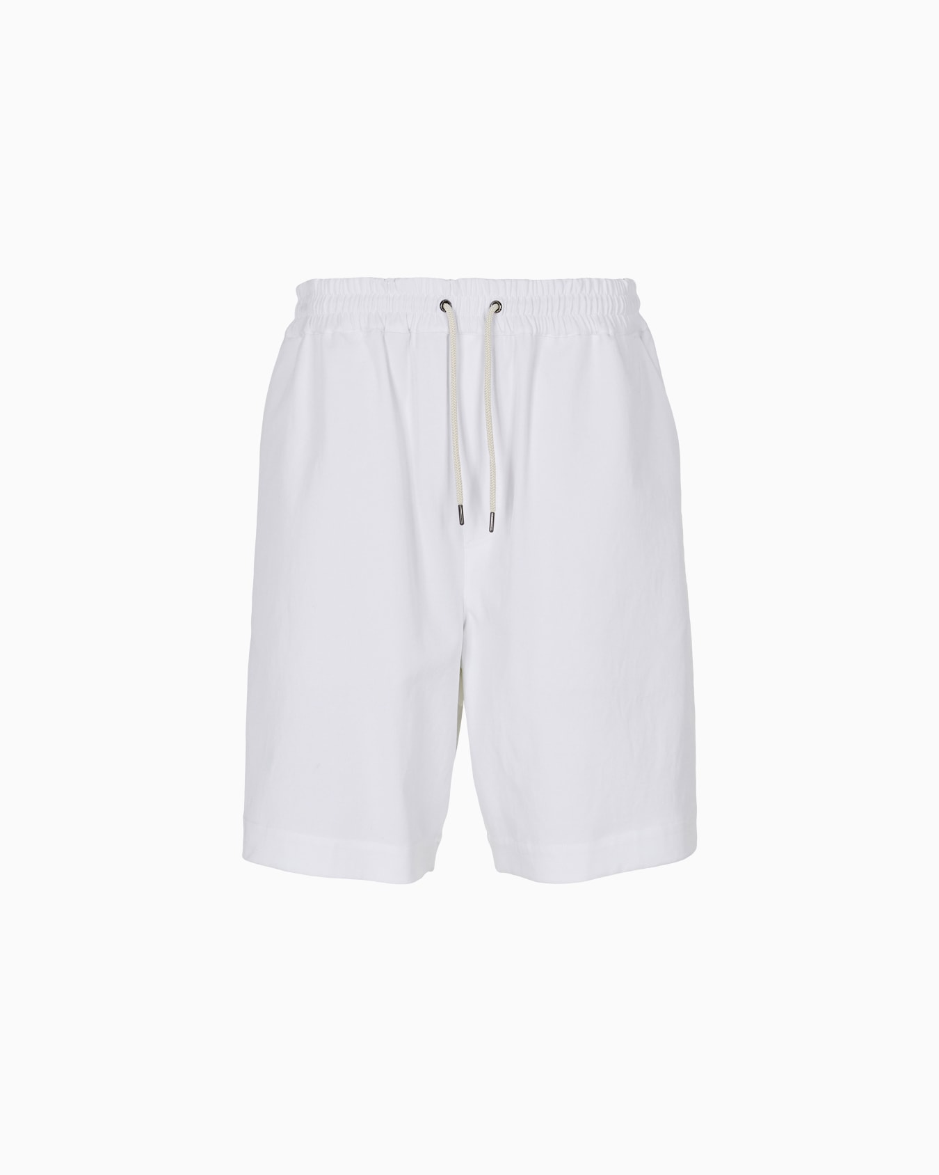 Flat front bermuda shorts made of lyocell canvas and cotton Diapositiva 0