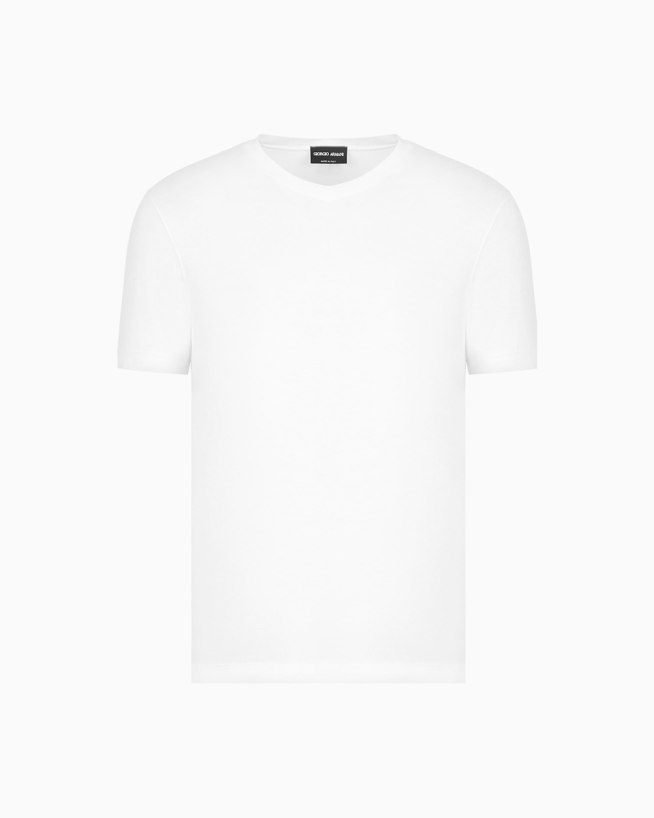 V-neck T-shirt Icon in stretch viscose jersey Slide 0