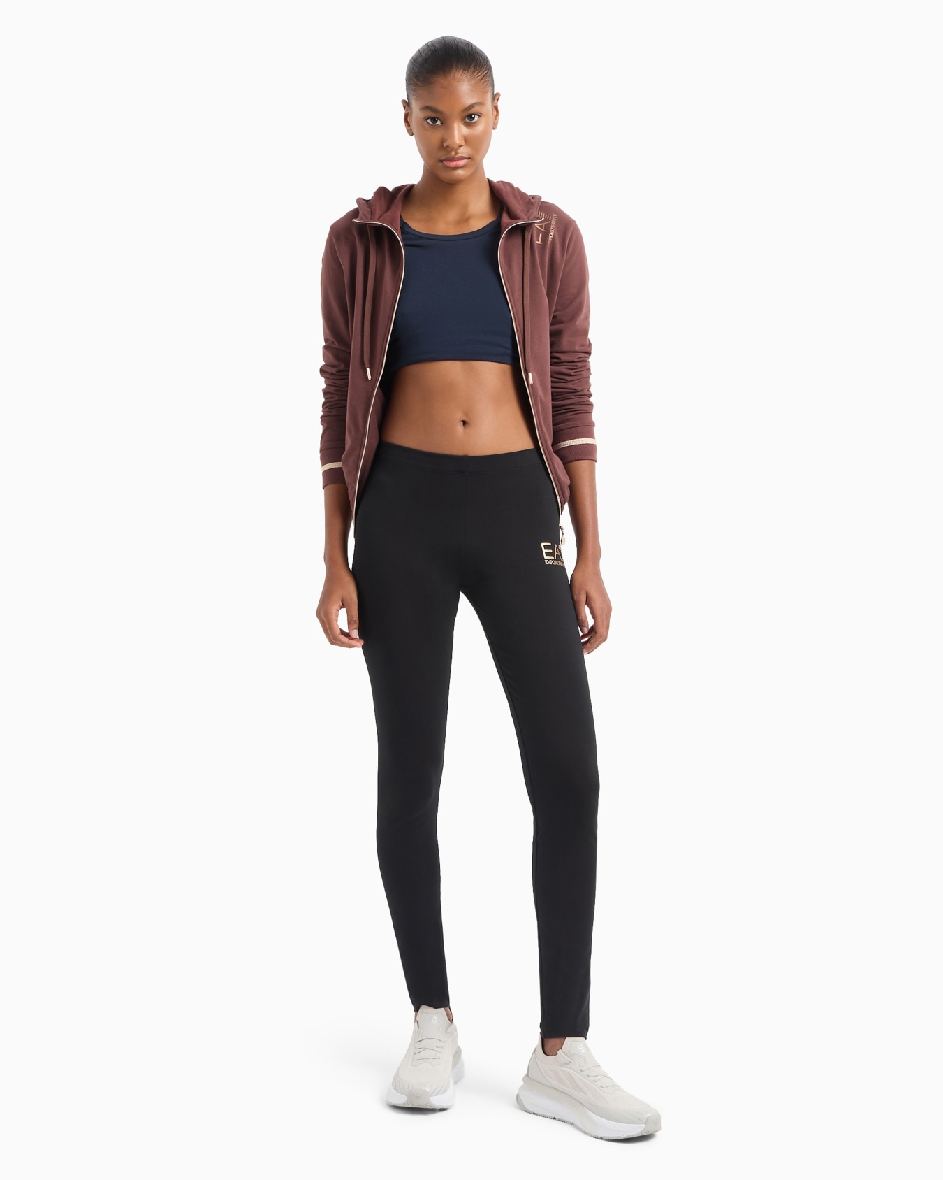 Stretch-cotton hooded Core Lady sweatshirt Slide 3