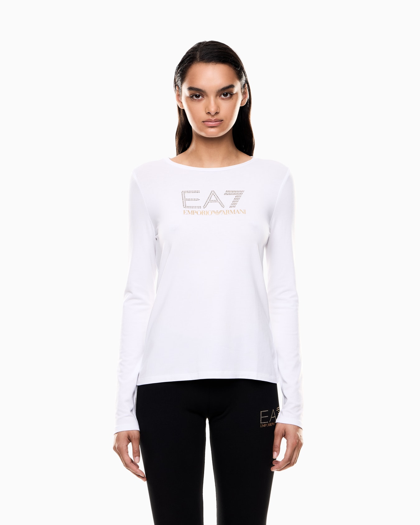 Evolution stretch cotton and modal long-sleeved T-shirt Slide 3