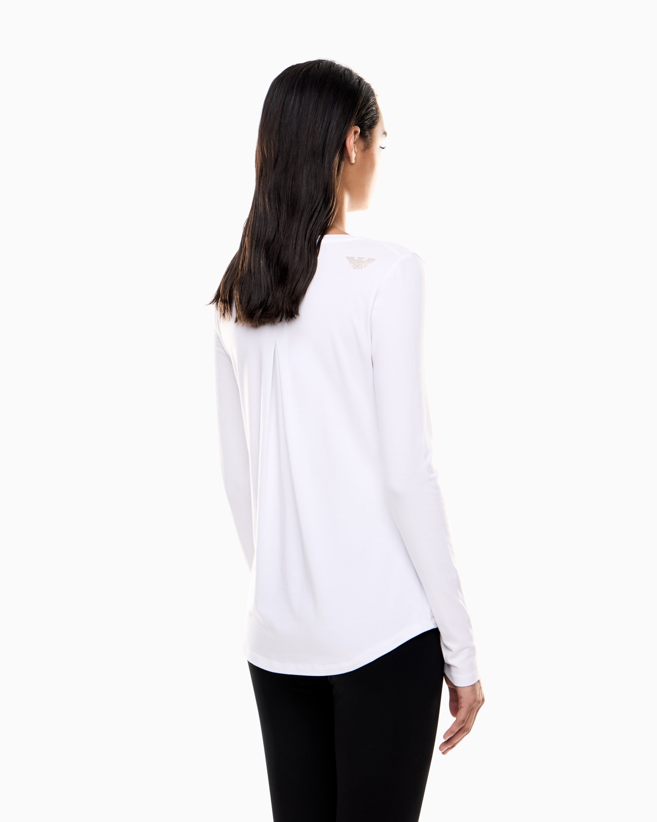 Evolution stretch cotton and modal long-sleeved T-shirt Slide 2