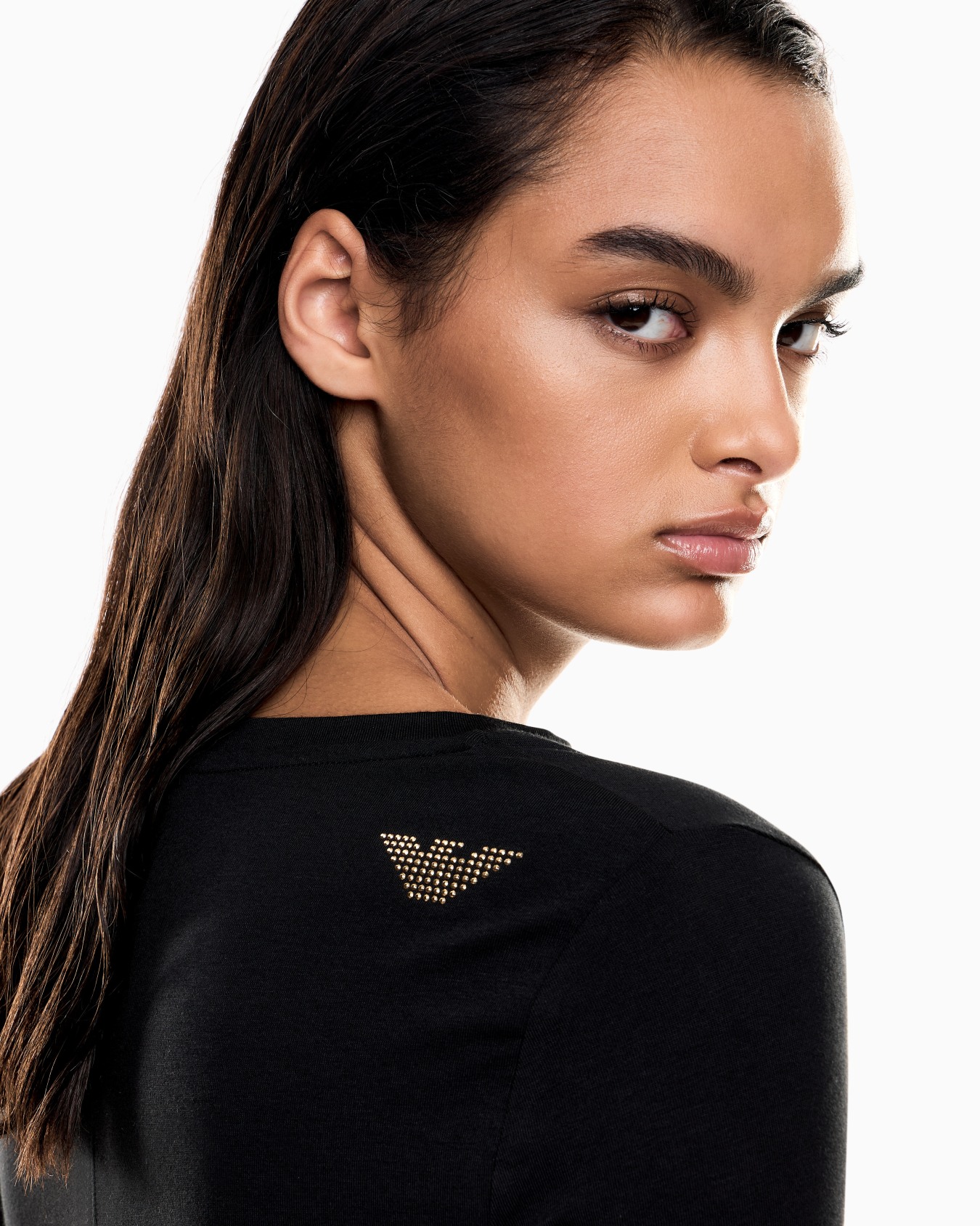 Evolution stretch cotton and modal long-sleeved T-shirt Slide 4