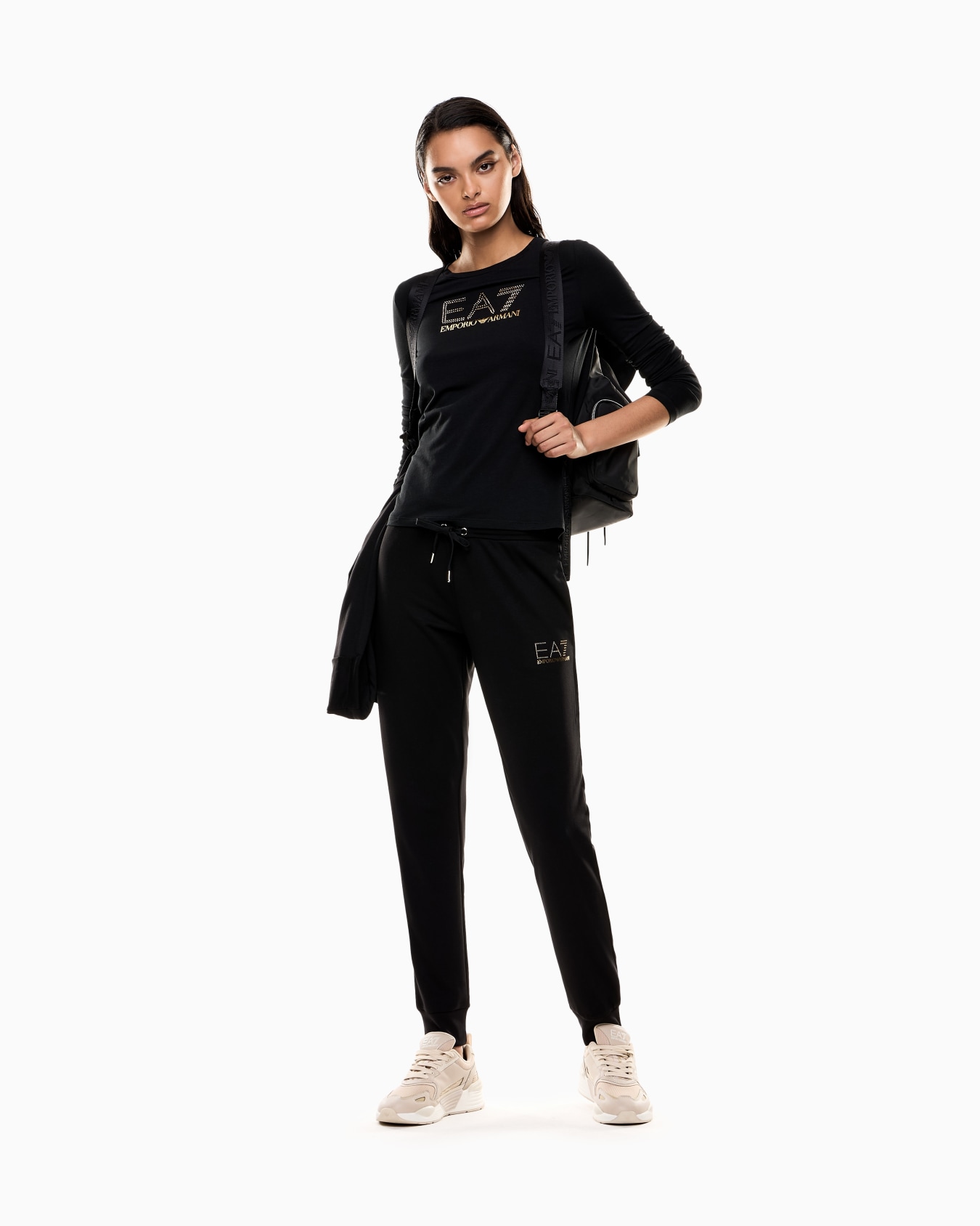 Evolution stretch cotton and modal long-sleeved T-shirt Slide 1
