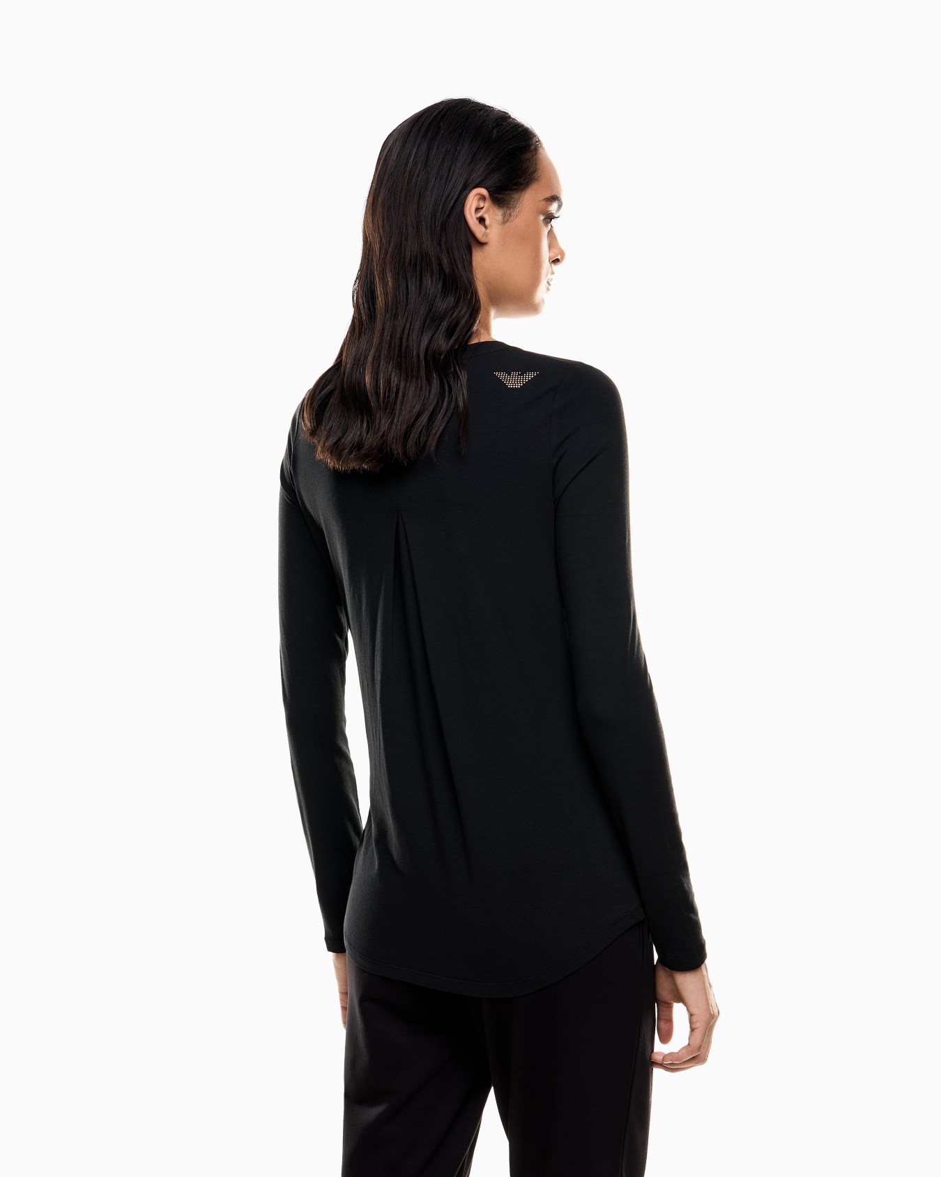 Evolution stretch cotton and modal long-sleeved T-shirt Slide 2