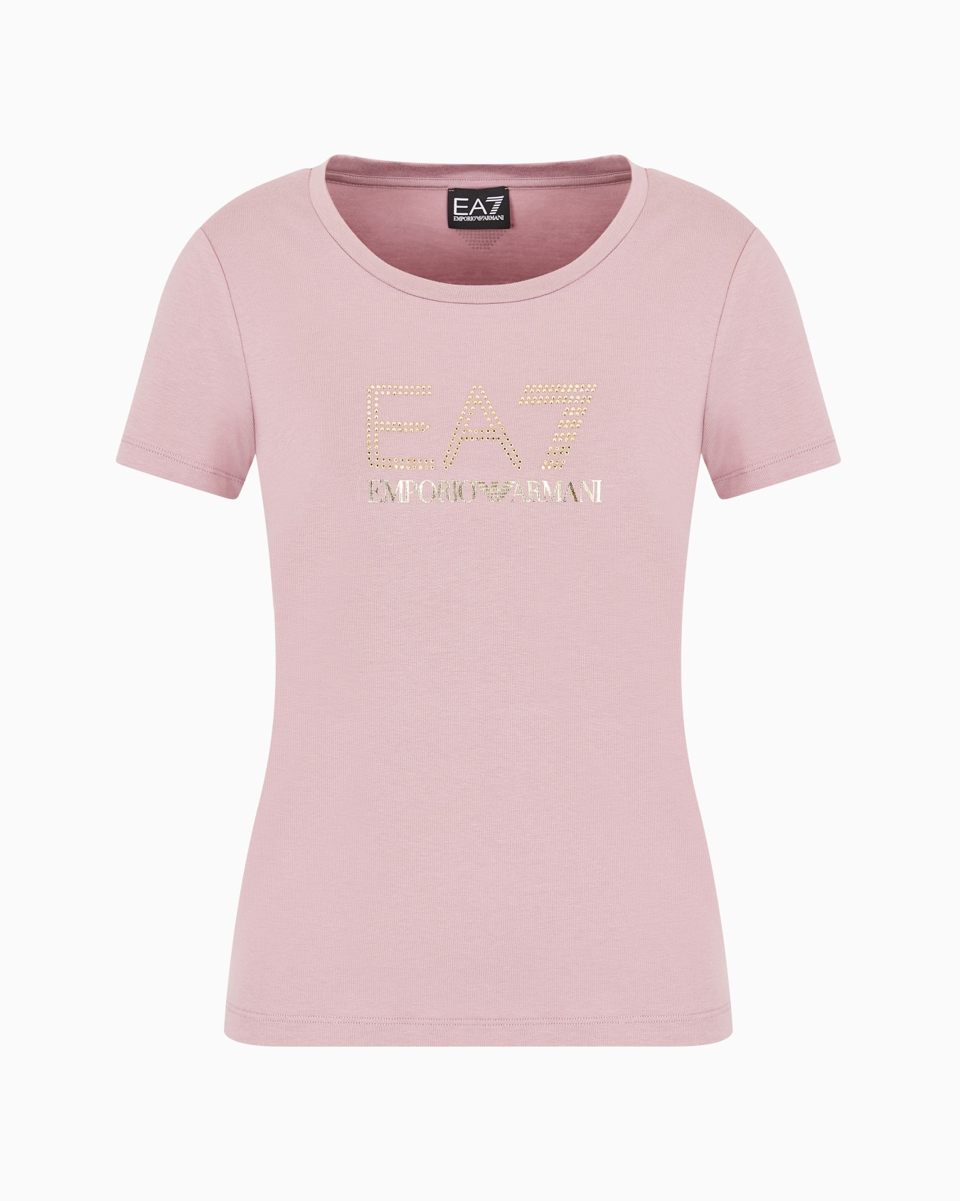Camiseta de mezcla de algodón y modal elástico con maxilogotipo Evolution Diapositiva 0