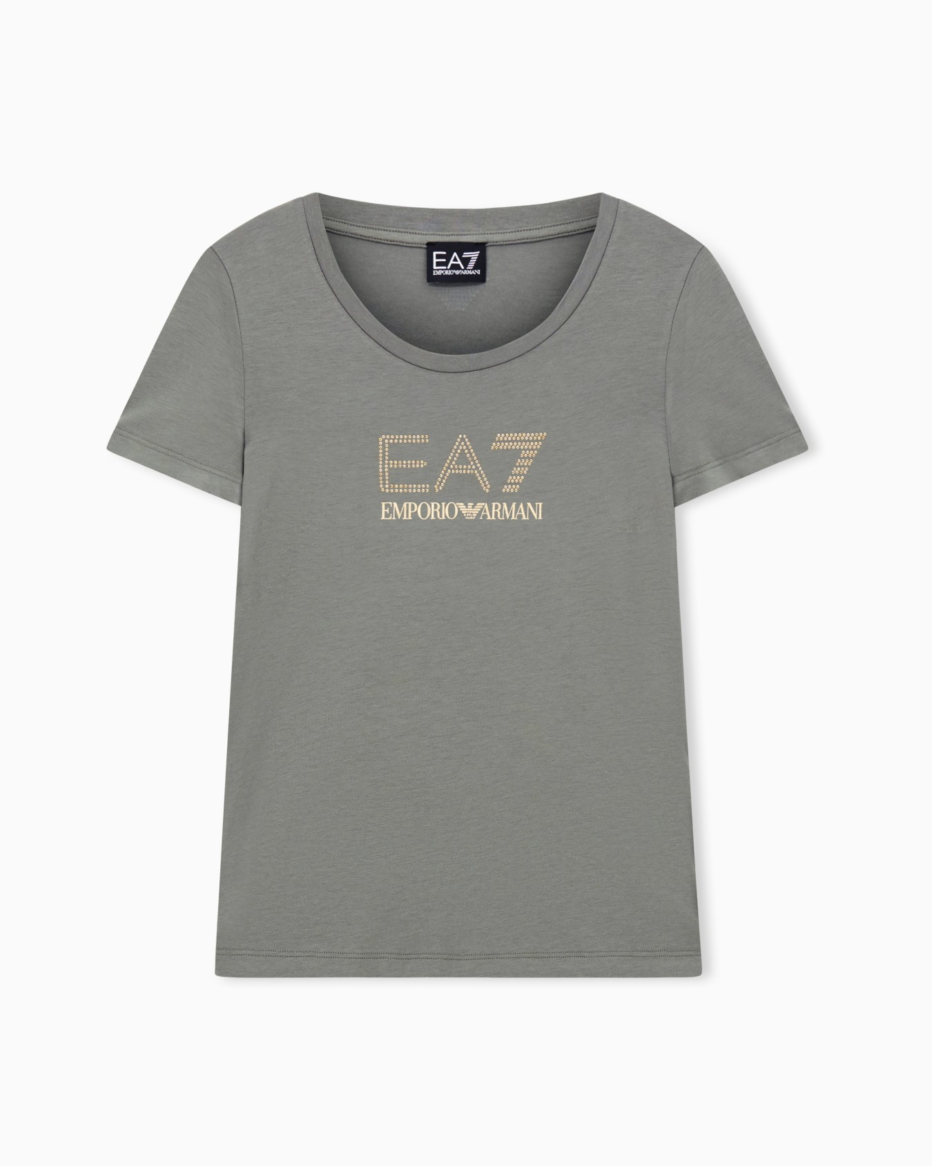 Evolution stretch cotton and modal blend T-shirt with oversized logo Slide 0