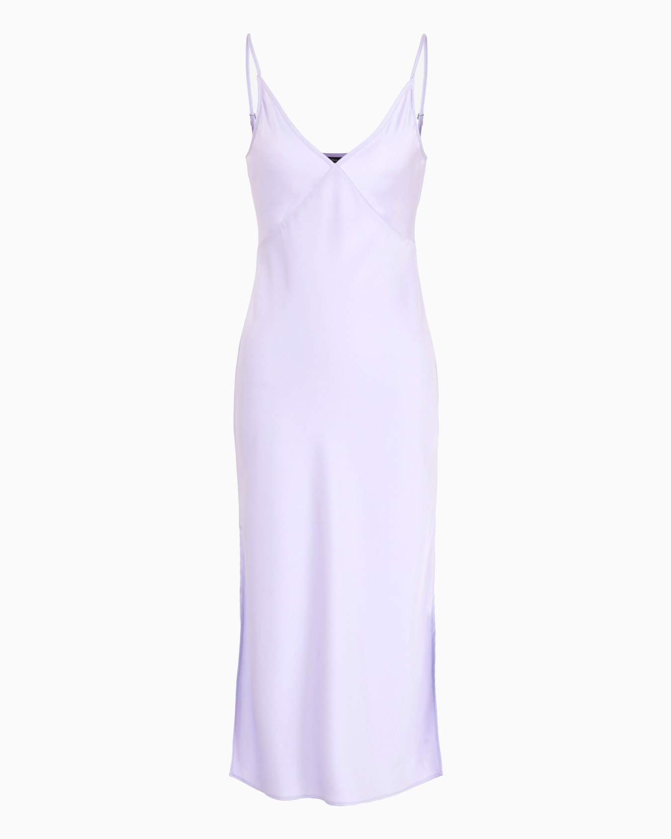 Shiny satin midi dress Slide 0