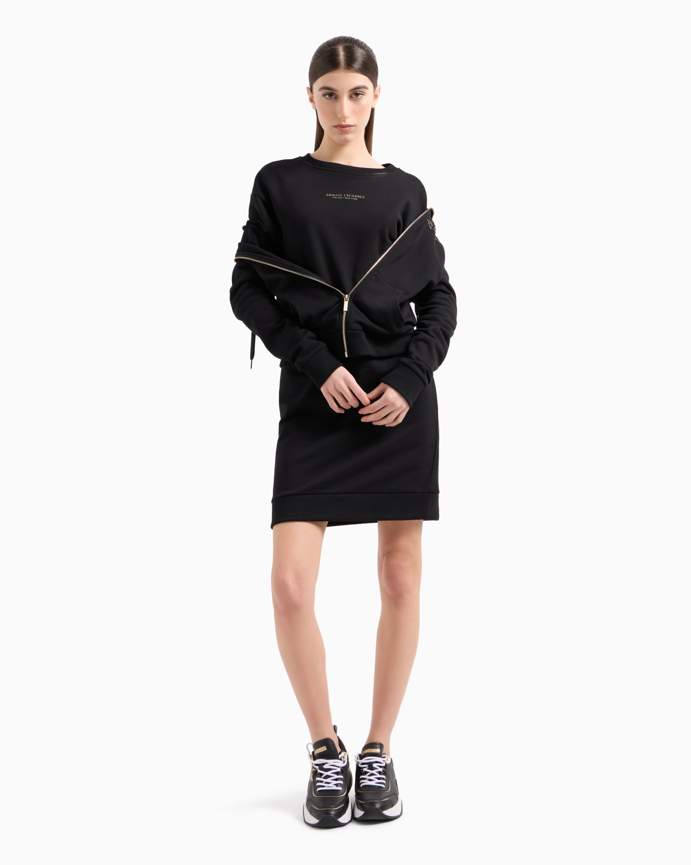 Milan/New York sweatshirt midi dress Slide 3