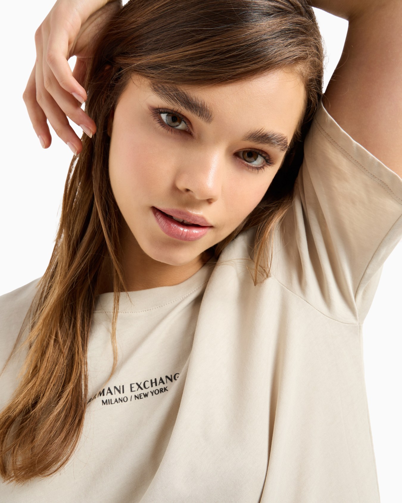 Jersey T-dress with Milano/New York logo Slide 4