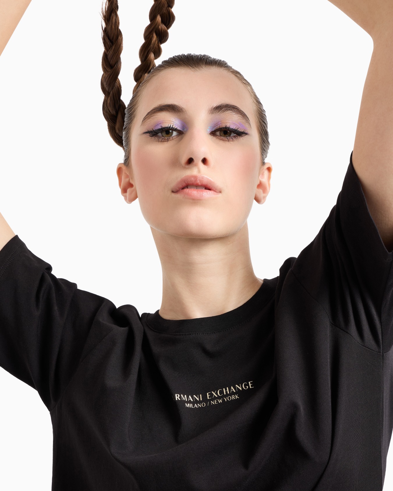Jersey T-dress with Milano/New York logo Slide 4