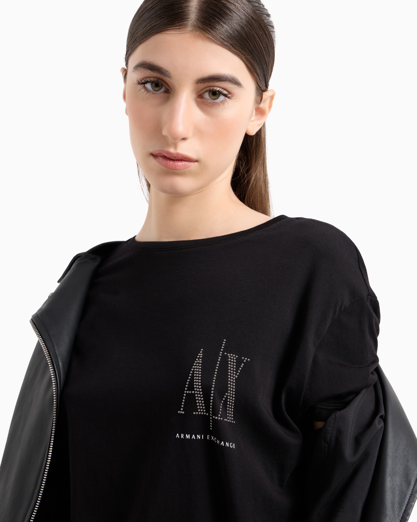 Jersey T-dress with studded logo Slide 4