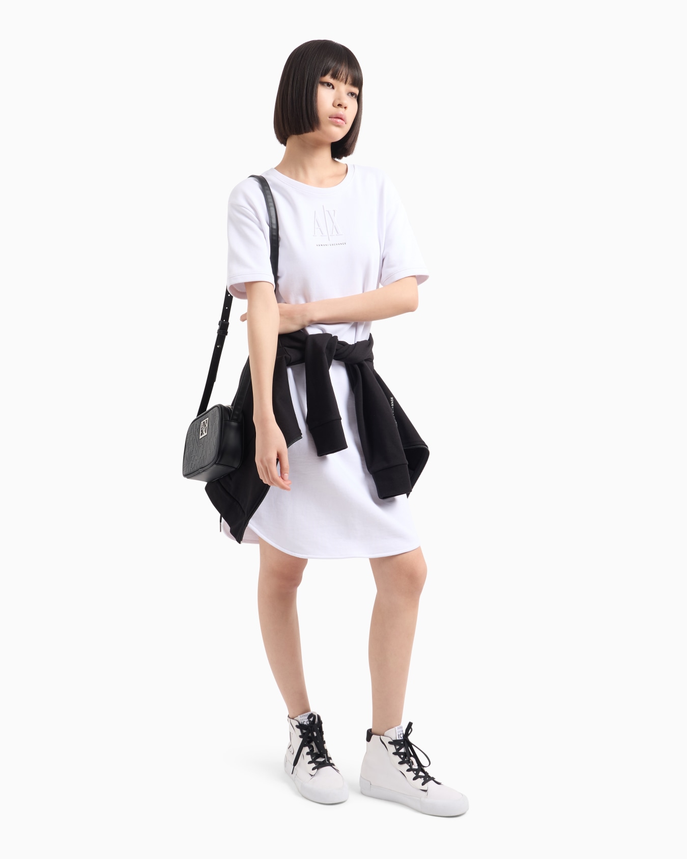 Abito t-dress in jersey con logo in rilievo Slide 3
