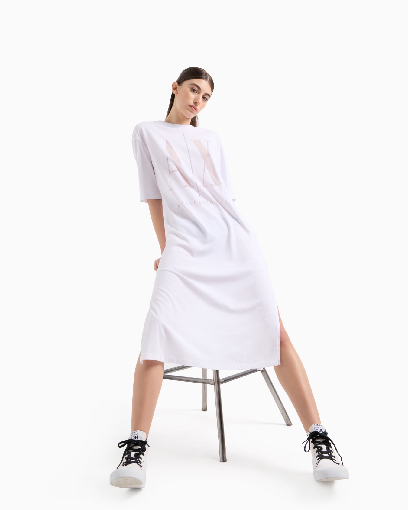 Icon Project t-dress with rhinestone logo Slide 3