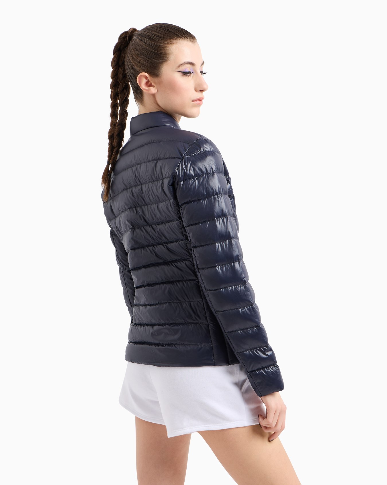 Shiny fabric down jacket Slide 2
